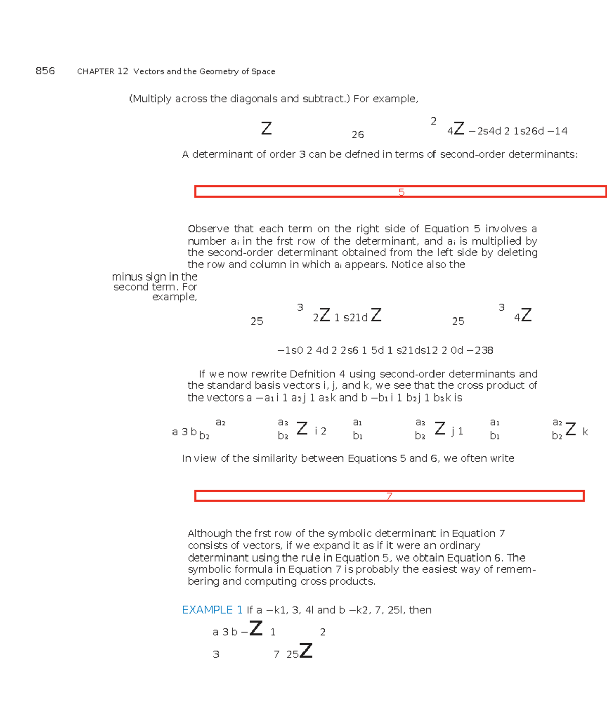 856 CHAPTER 12 Vectors and the Geometry of Space: Cross Products ...