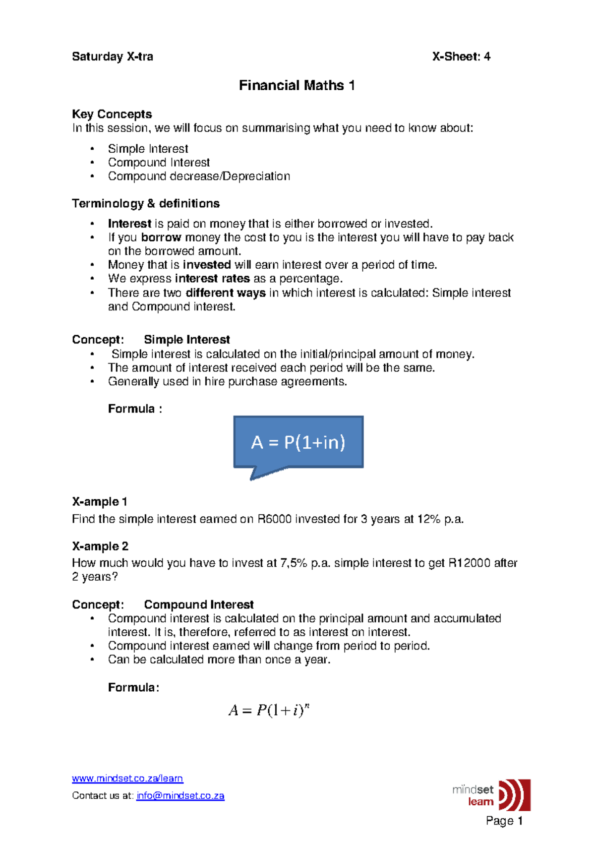 3198 fdoc - Key Concepts in Financial Mathematics and Interest - Studocu