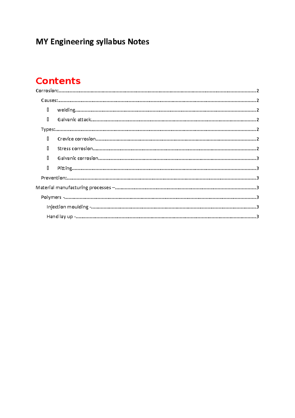 MY Engineering syllabus Notes - MY Engineering syllabus Notes - Studocu