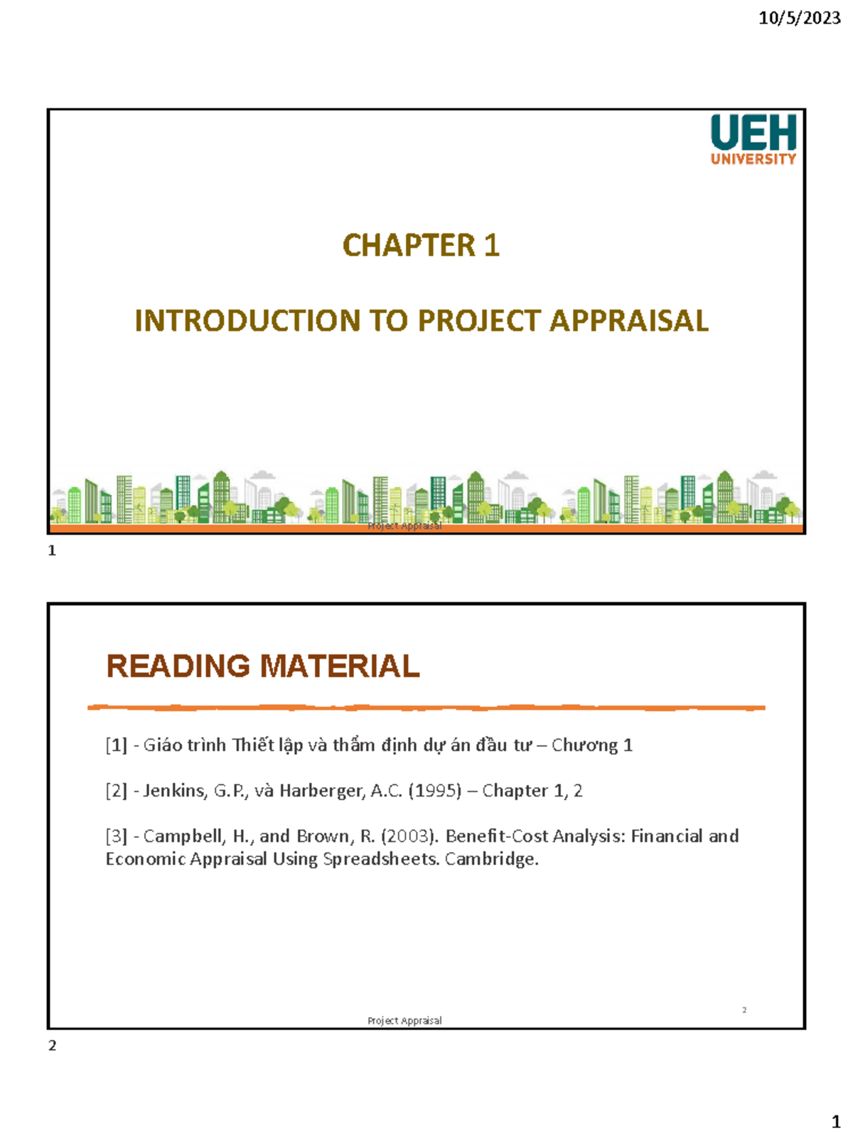 Chapter 1 - Overview of projects and businesses planning and evaluation ...