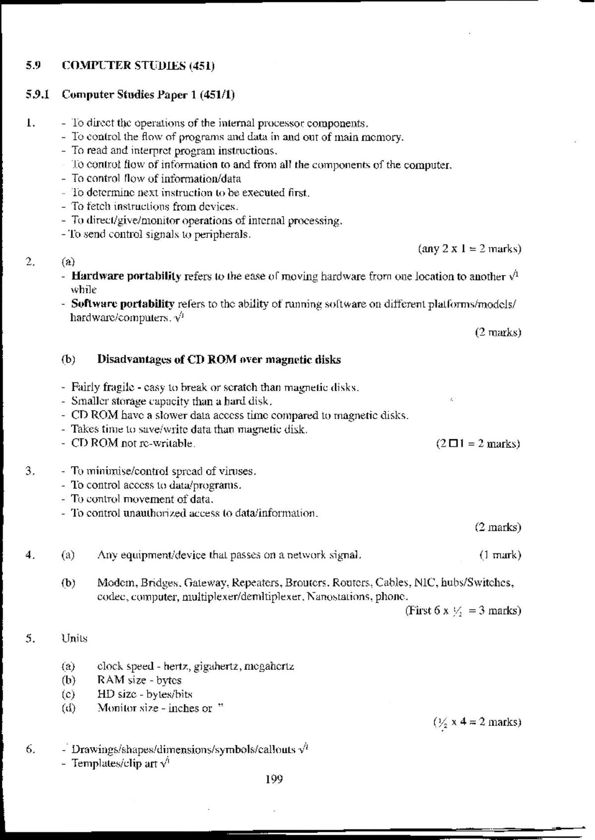 2012 MS P1 Computer Studies Exam Notes (451) - Studocu