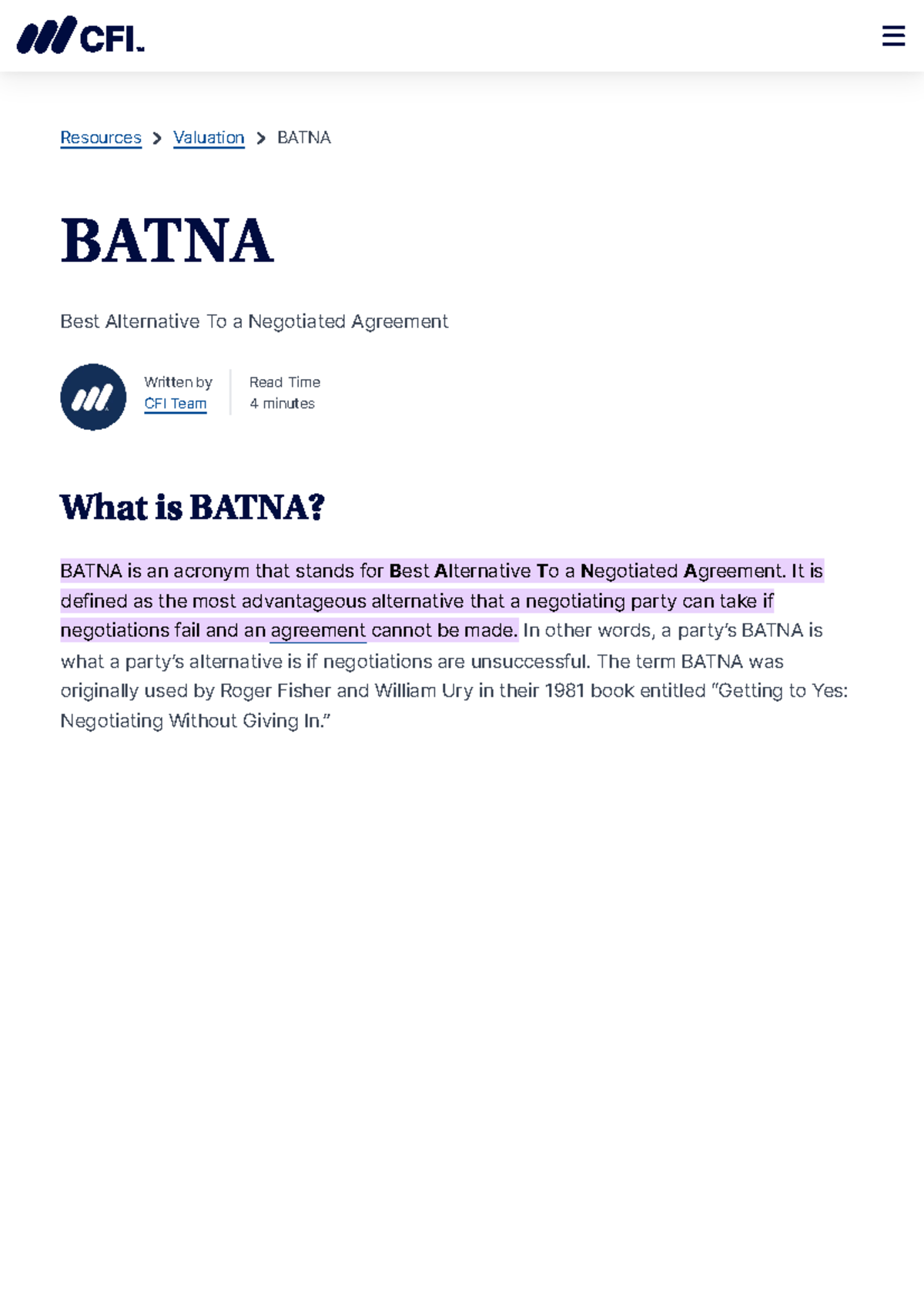 Understanding BATNA: Best Alternatives in Negotiations - Studocu