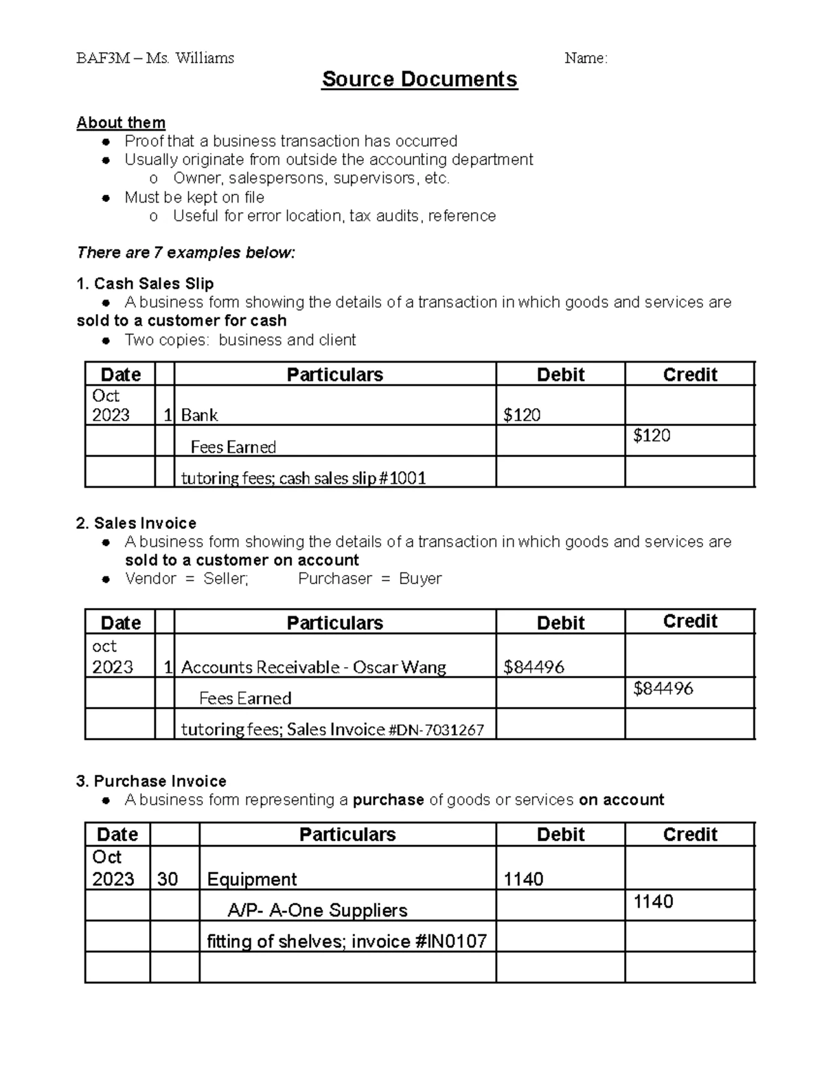 BAF3M Chapter 1 - reading notes - BAF3M Chapter 1 Accounting and ...
