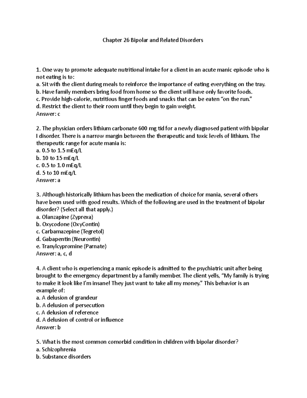 Chapter 26: Understanding Bipolar and Related Disorders in Nursing ...