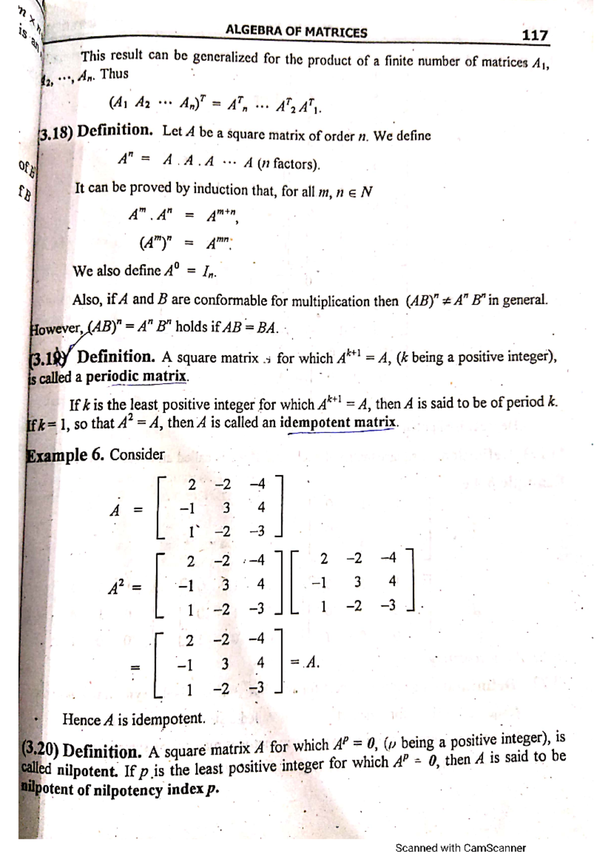 Types of Matrices in linear algebra - Linear Algebra - Studocu