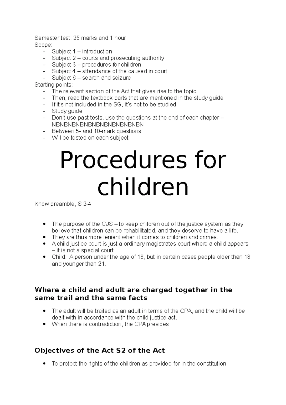 CRJ 202: Summary of Search and Seizures Principles and Case Law - Studocu