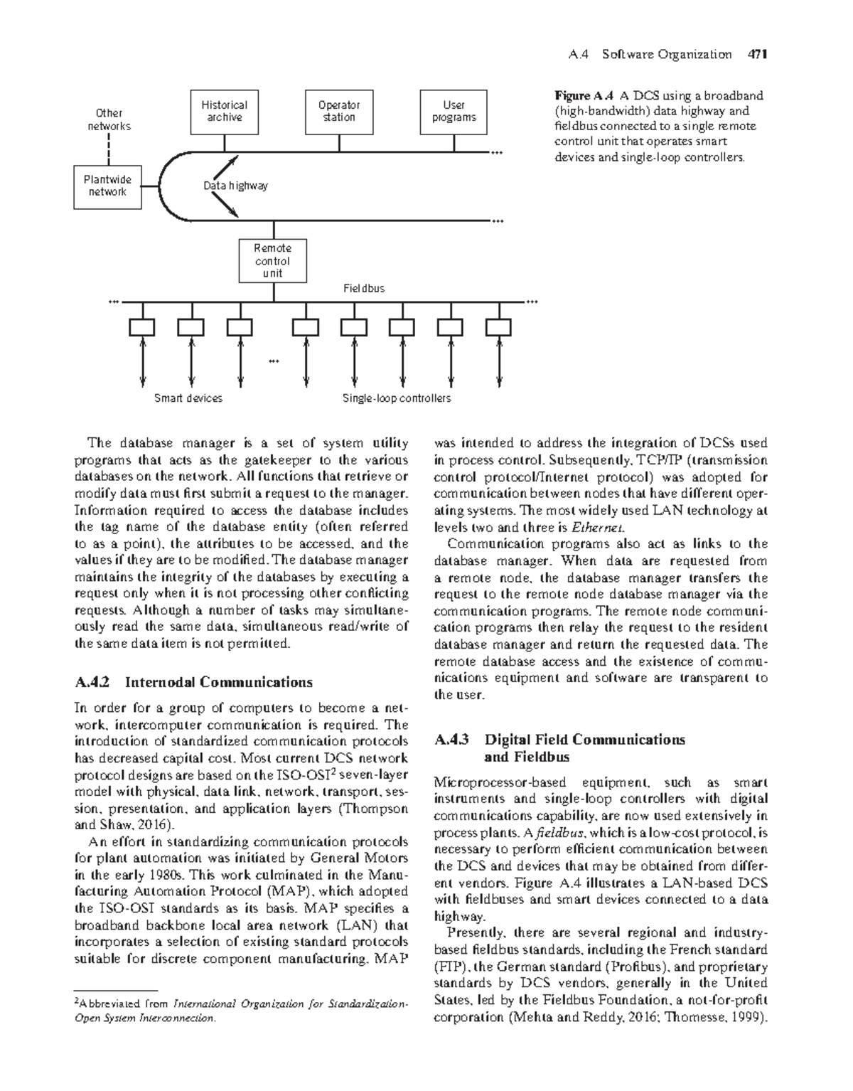A.4 Process Control Networks: DCS, Fieldbus, and Communication ...