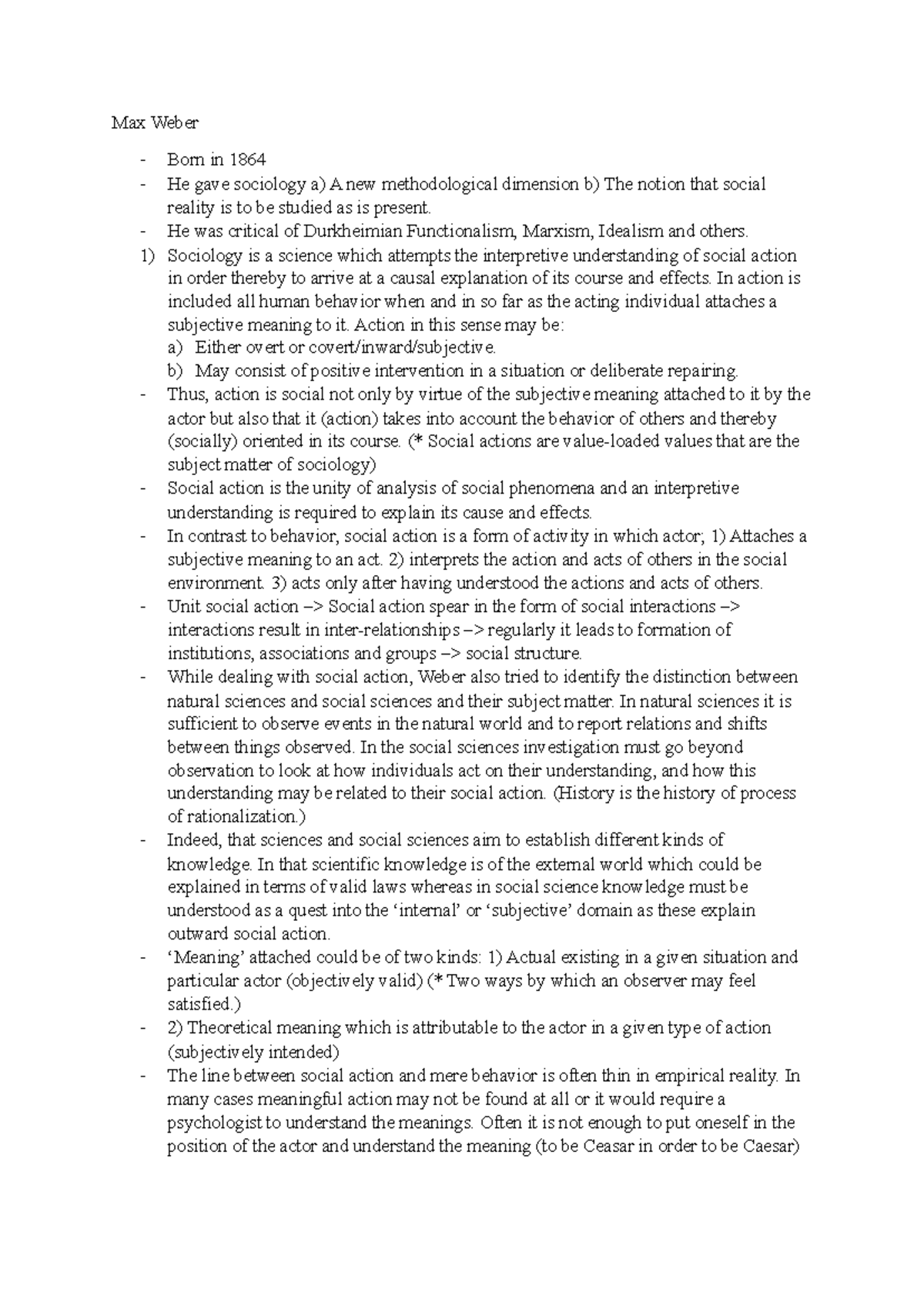 Max Weber's Sociological Insights: Understanding Social Action and ...