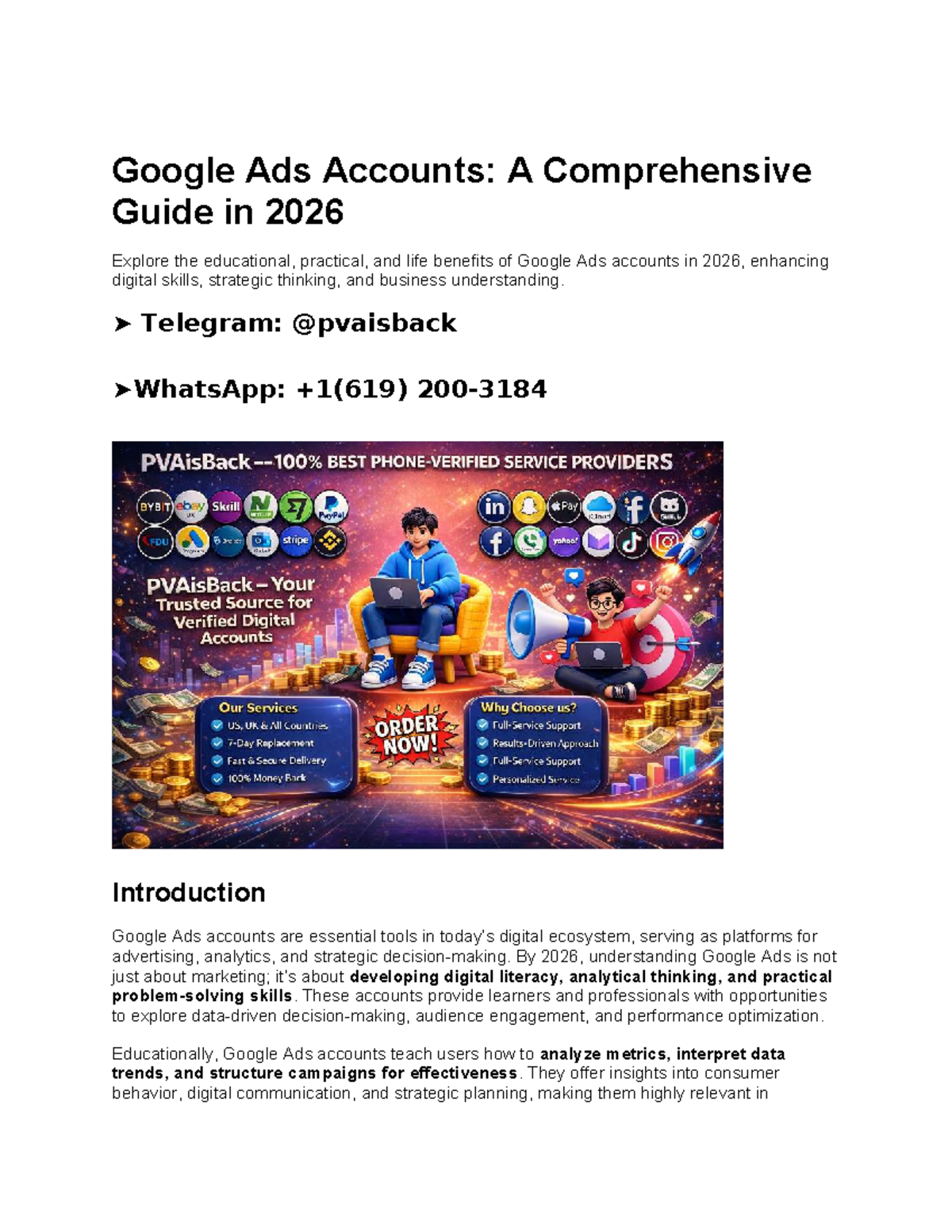 How to Buy Google Ads Accounts: A Comprehensive Guide (2026) - Studocu