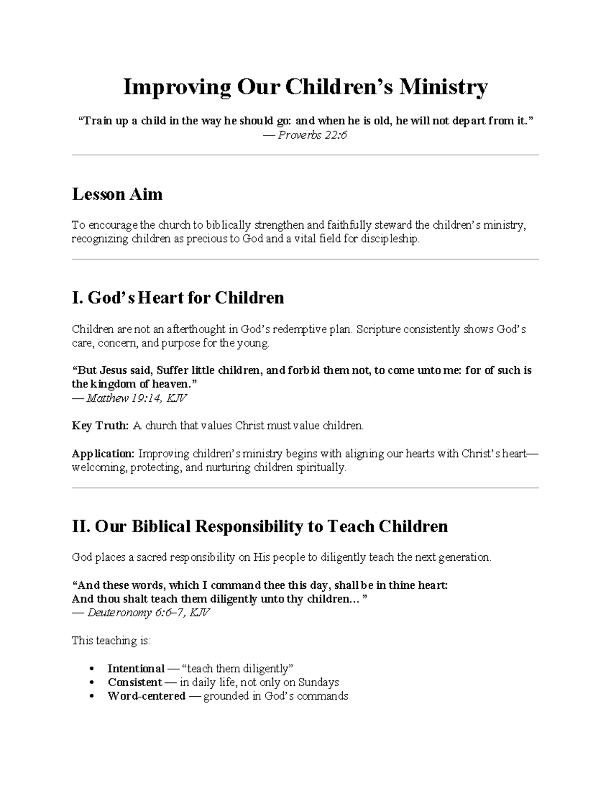 Improving Our Children's Ministry: A Biblical Approach to Discipleship ...