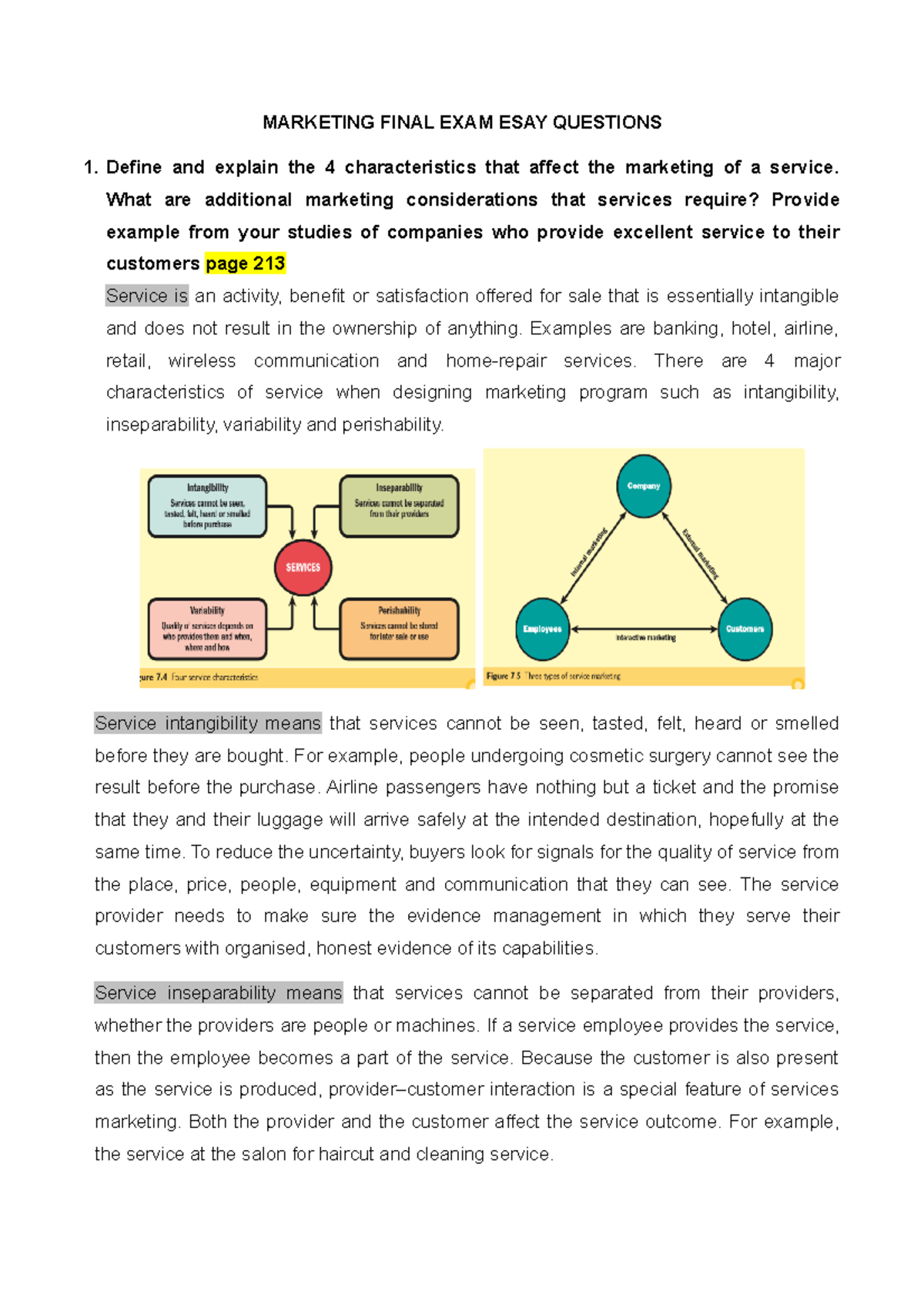 Marketing 101 Final Exam Case Study: Key Concepts & Strategies - Studocu