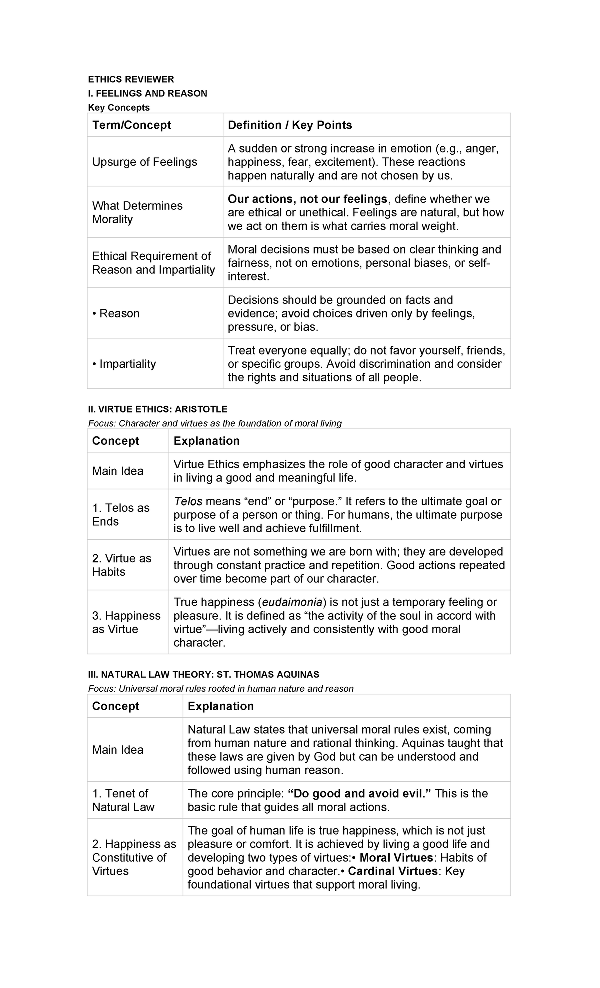 Ethics Reviewer - Key Concepts and Theories (OMCM) - Studocu