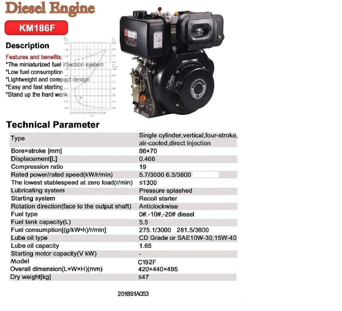 Diesel Engine KM186F: Features, Specs & Benefits Overview - Studocu