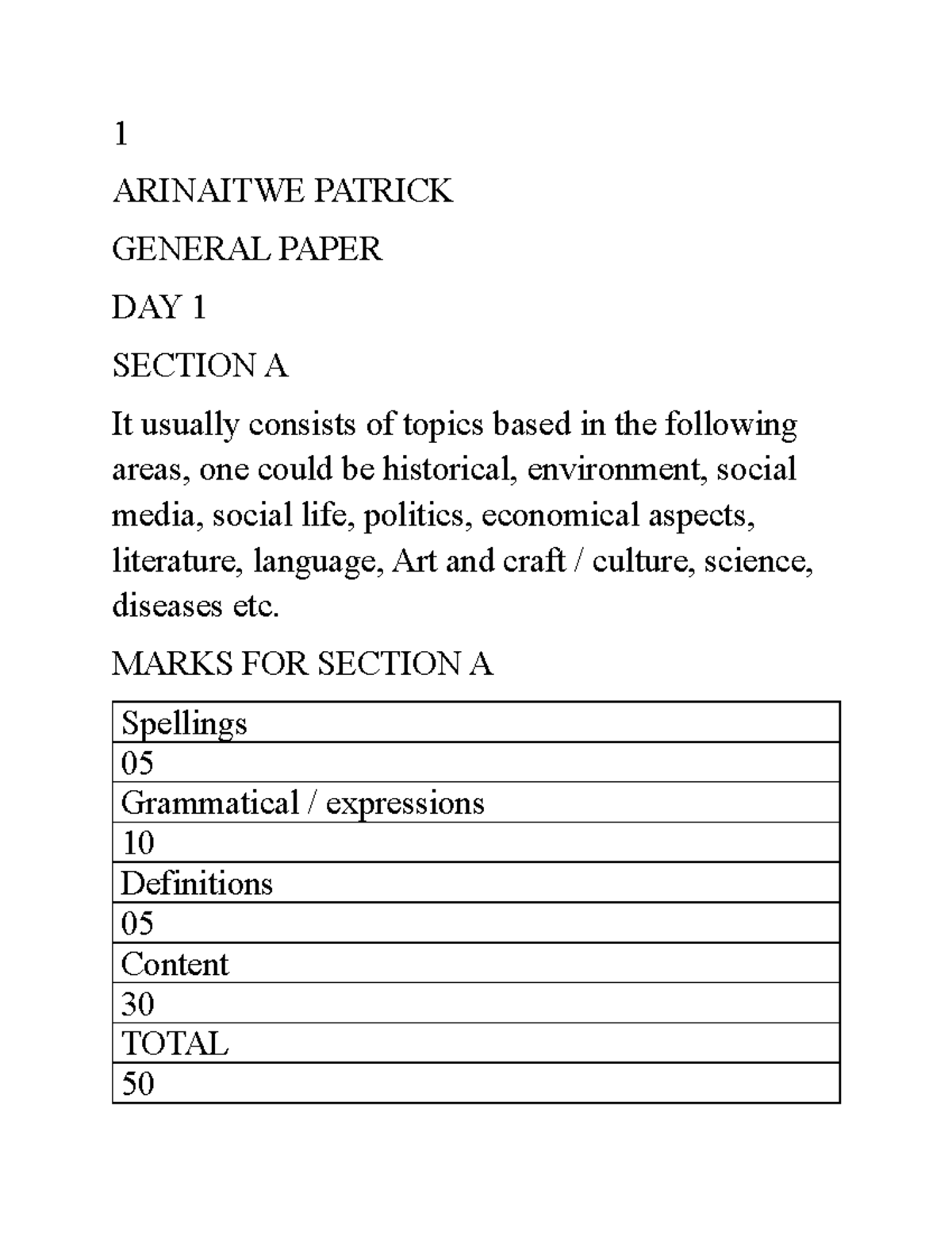GP Facilitation Notes: General Paper (GP) Day 1 & 2 Insights - Studocu