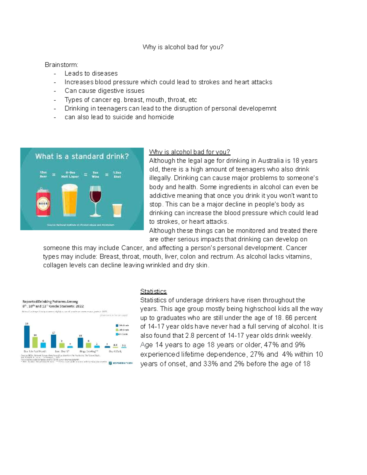 The Health Risks of Alcohol Consumption: A Comprehensive Overview - Studocu