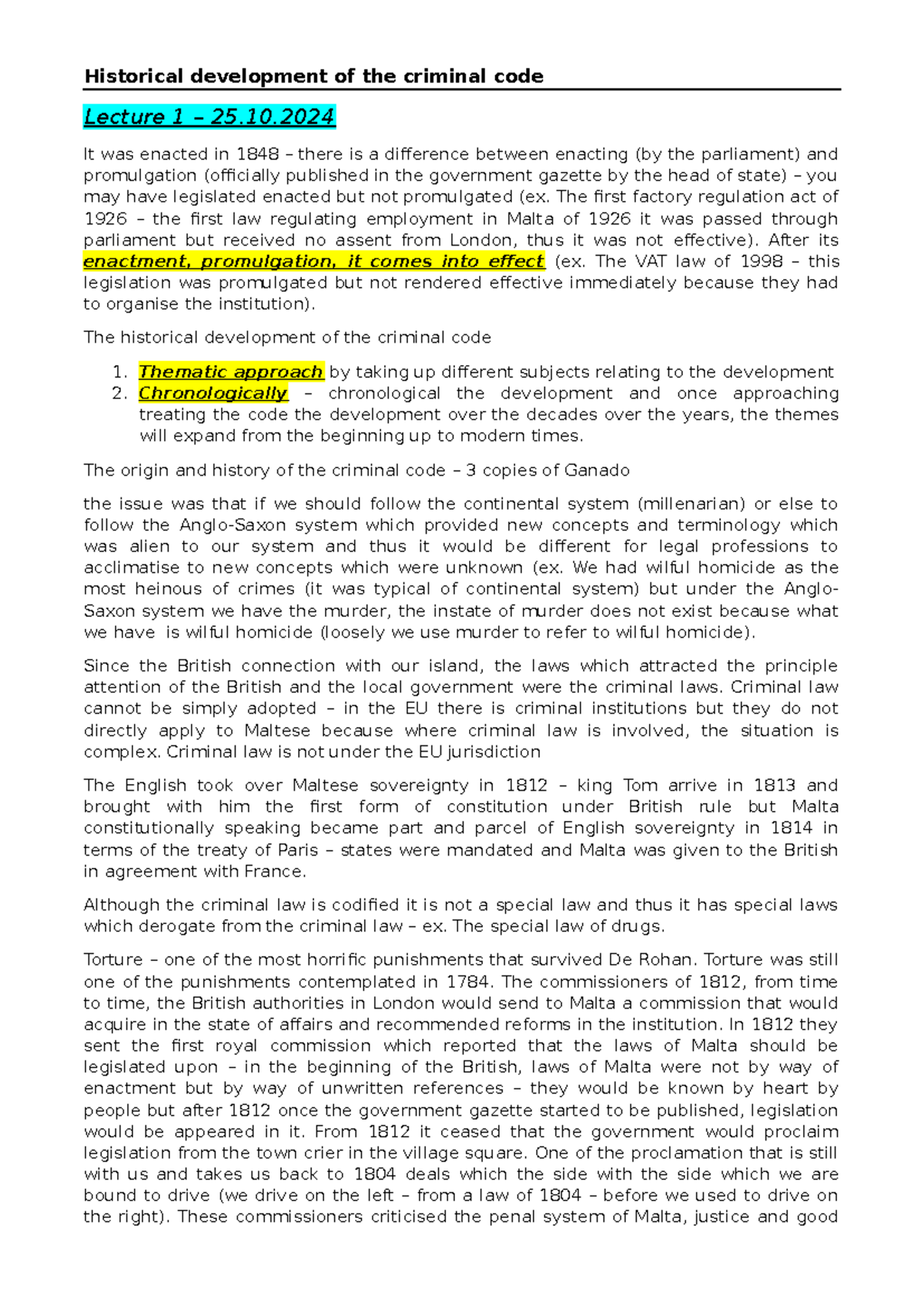 Historical development of the criminal code - 3 - Historical ...