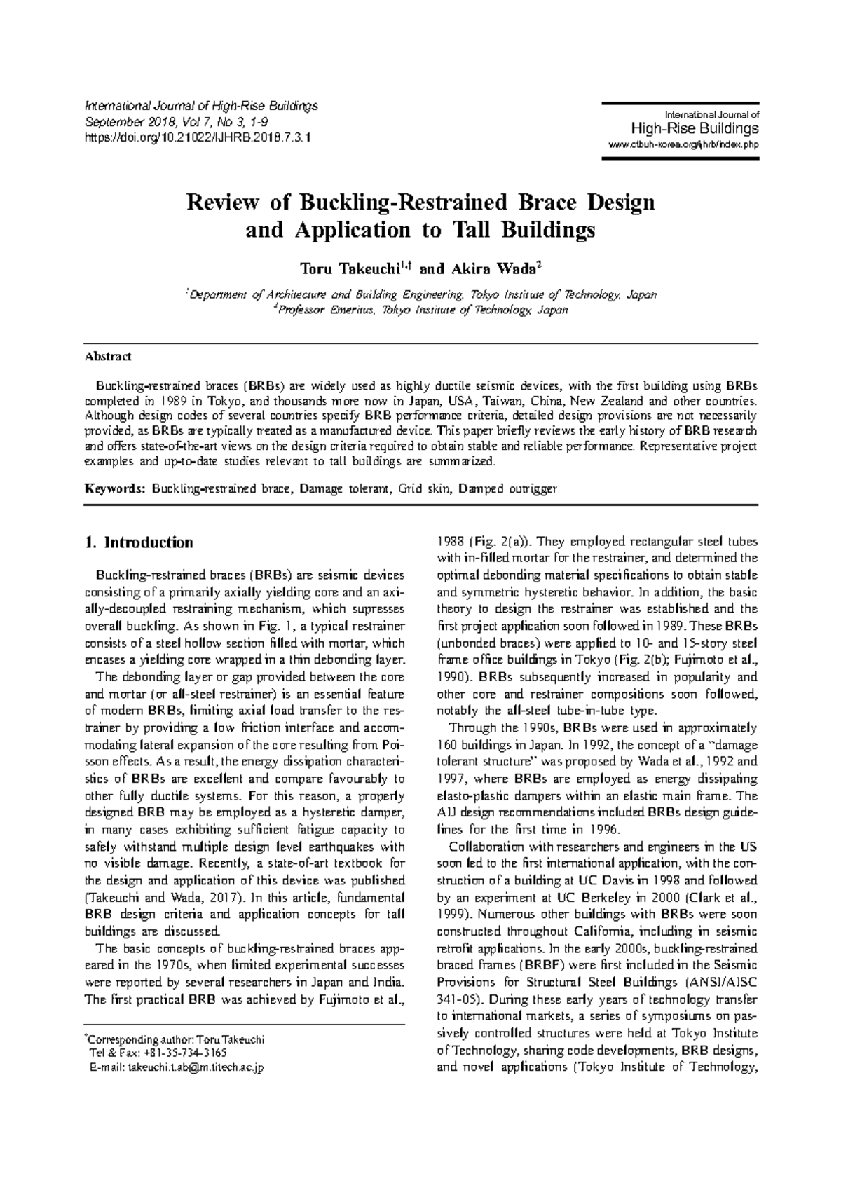 Review of Brace Design and Application to Tall Buildings (BRB) - Studocu
