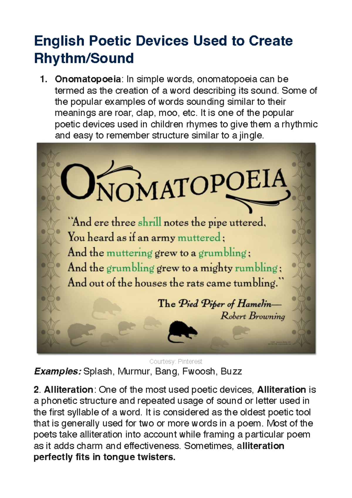 Poetic Devices - Some of the popular examples of words sounding similar ...