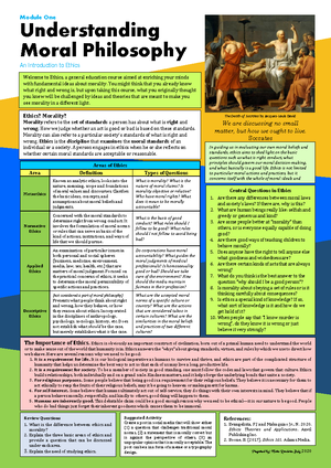 Work Immersion Module 1-2 Summary - WORK ETHICS The work ethic is a ...