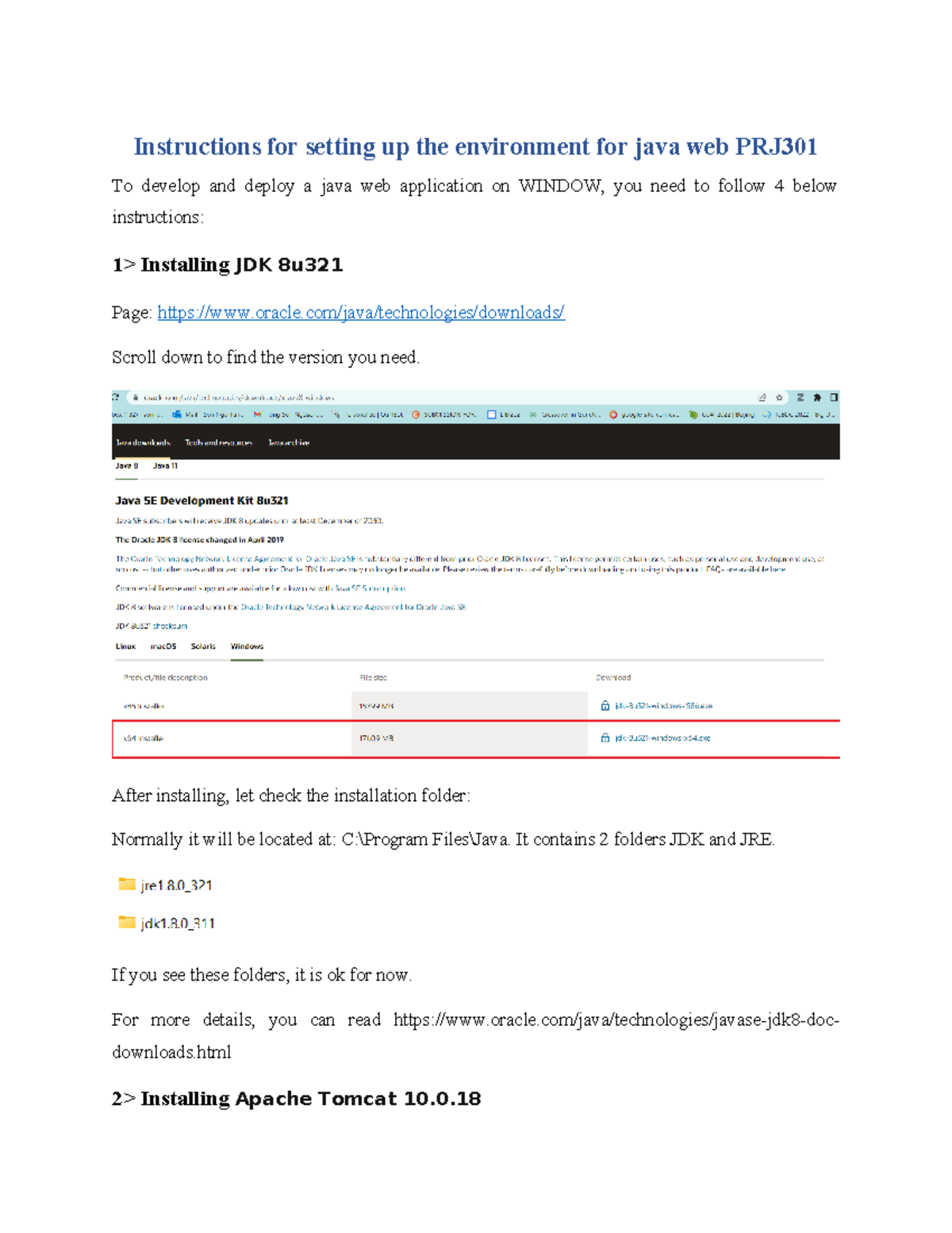 Instructions for setting up the environment for java web PRJ301 - After ...