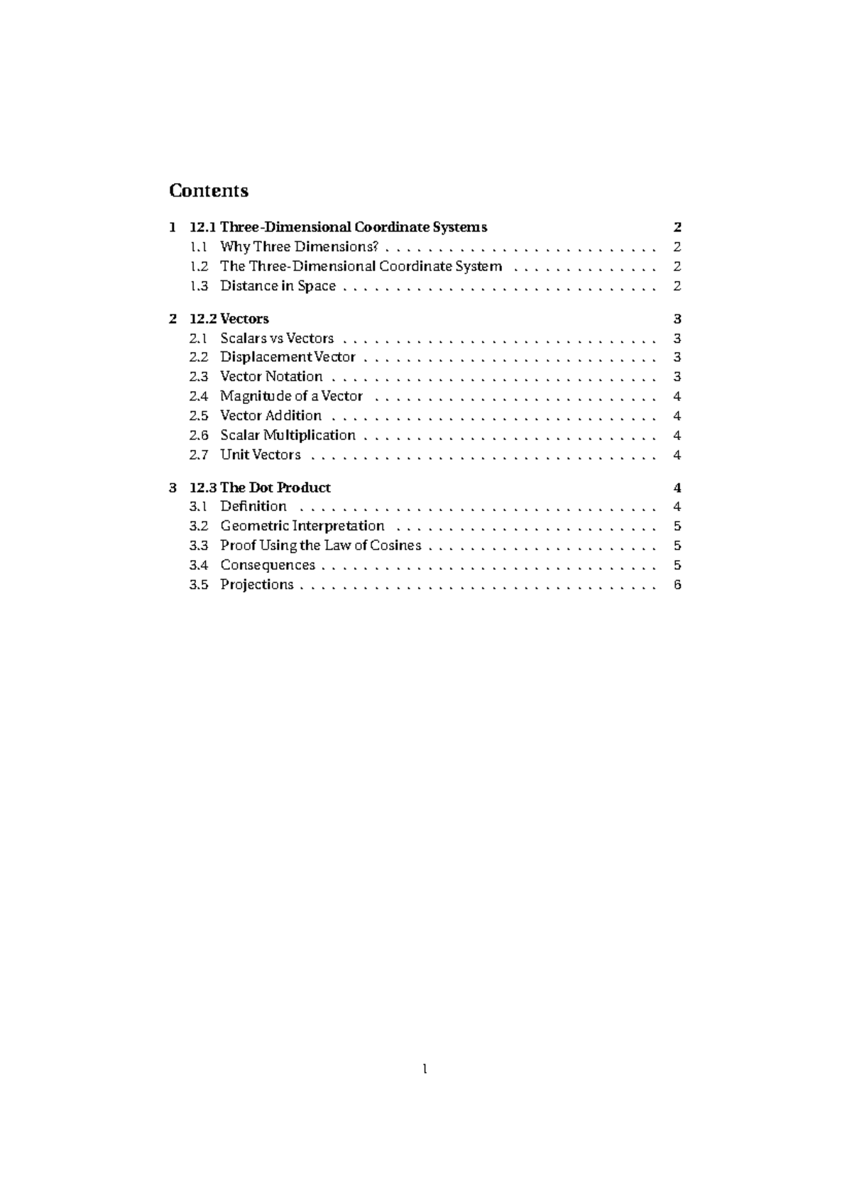 Week 1 Notes: 3D Coordinate Systems & Vectors Overview - Studocu
