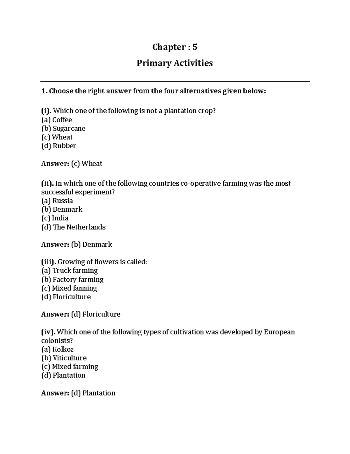 Chapter 5: Primary Activities - Key Concepts & Quiz Answers - Studocu