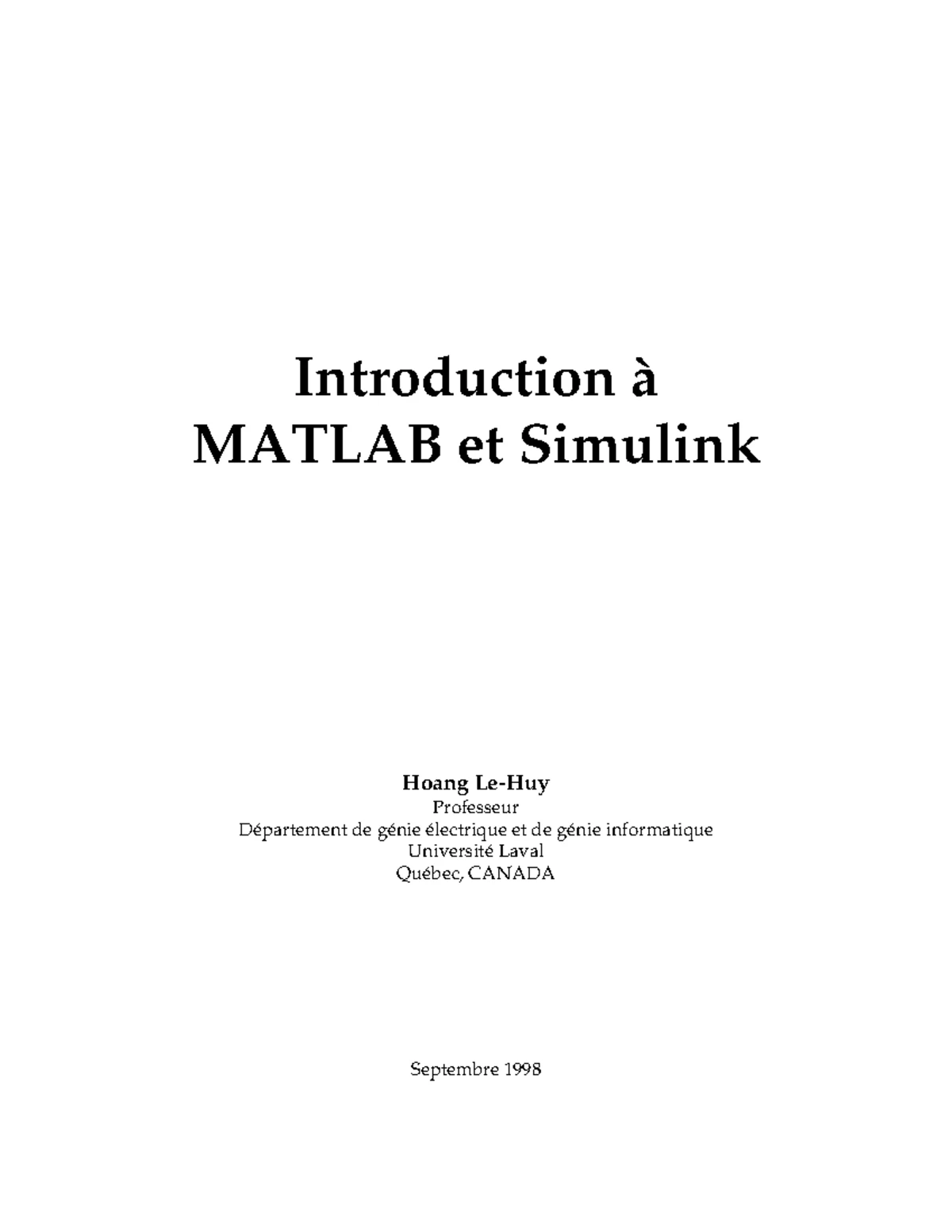 Chapitre 3 - Graphiques et Simulations MATLAB L3 ELT - Studocu