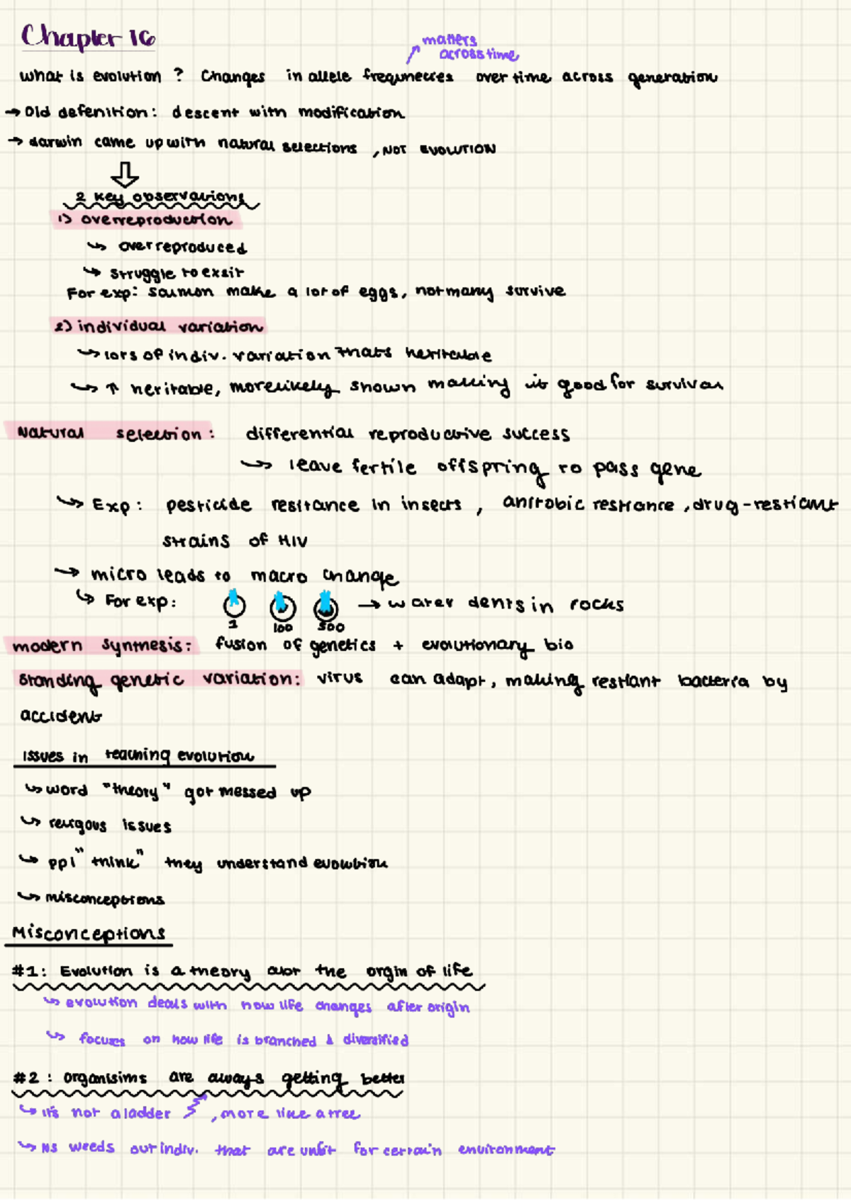 Chapter 16: Evolution and Natural Selection - Key Concepts and ...
