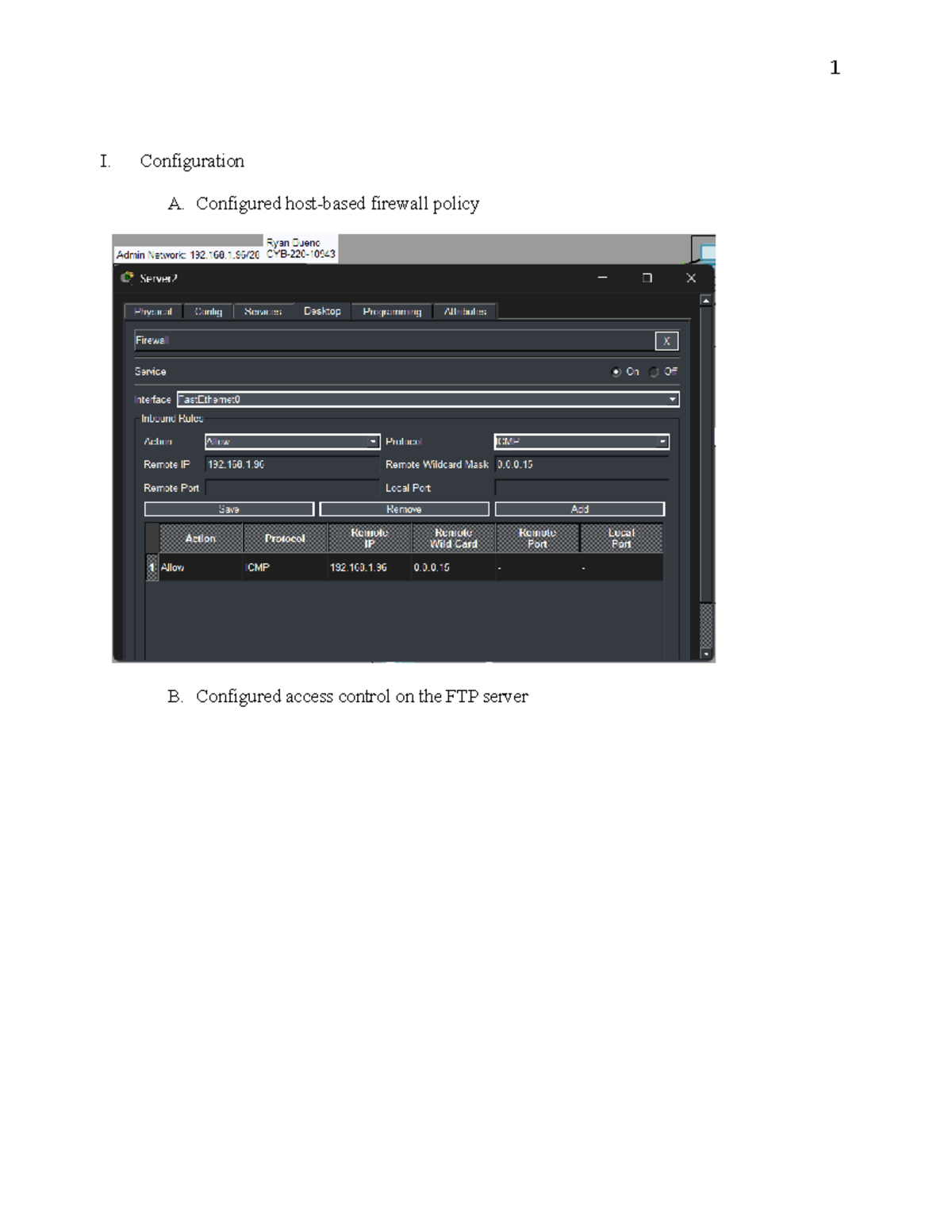 CYB220 Project Two: Firewall Configuration & Network Isolation Analysis ...