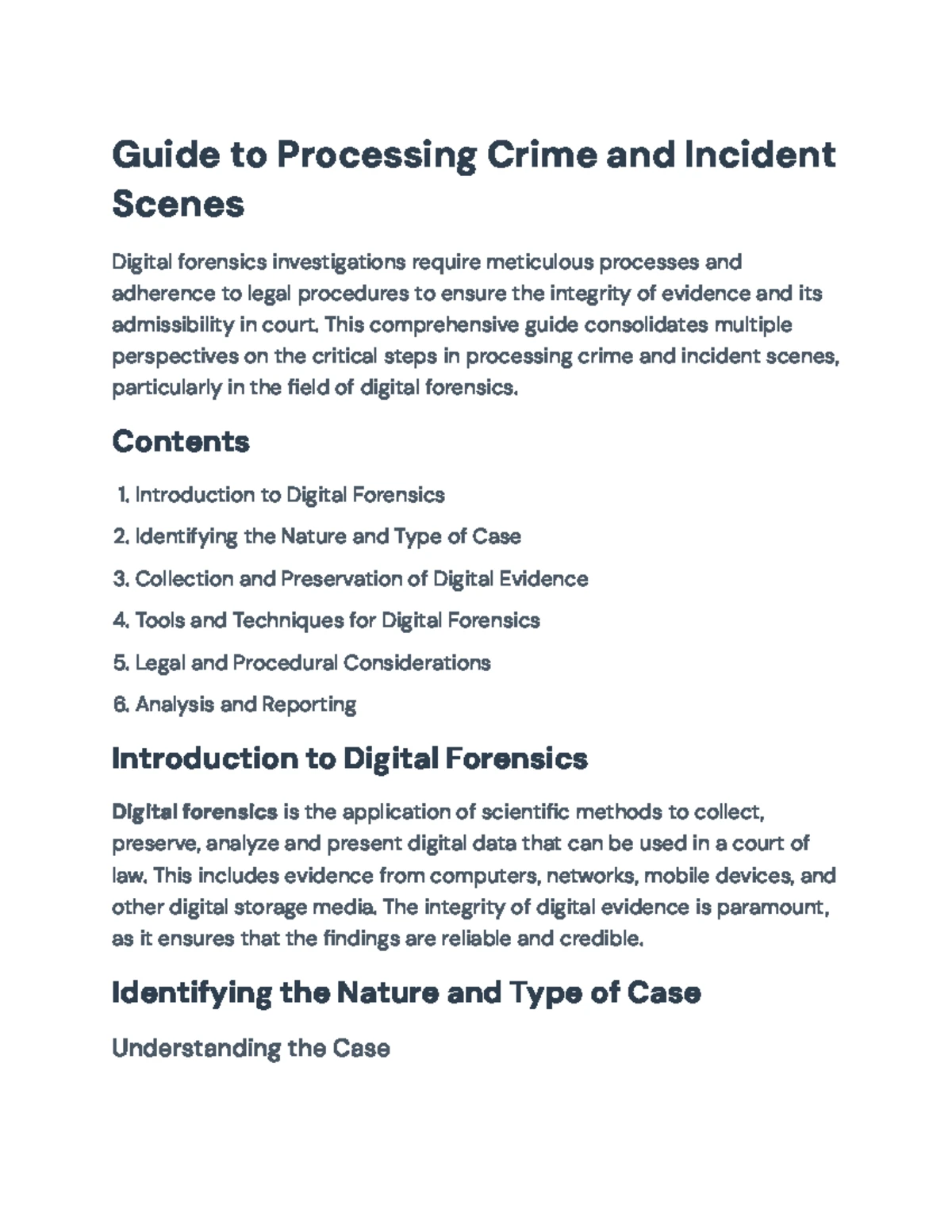 Comprehensive Guide to Digital Forensics and Investigations ...