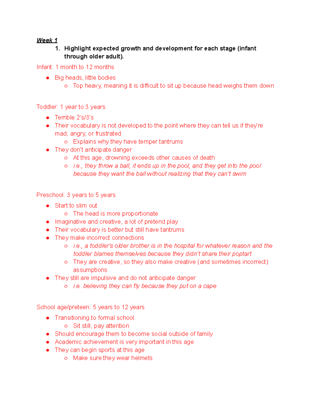 502 exam 1 study guide - Week 1 1. Highlight expected growth and ...