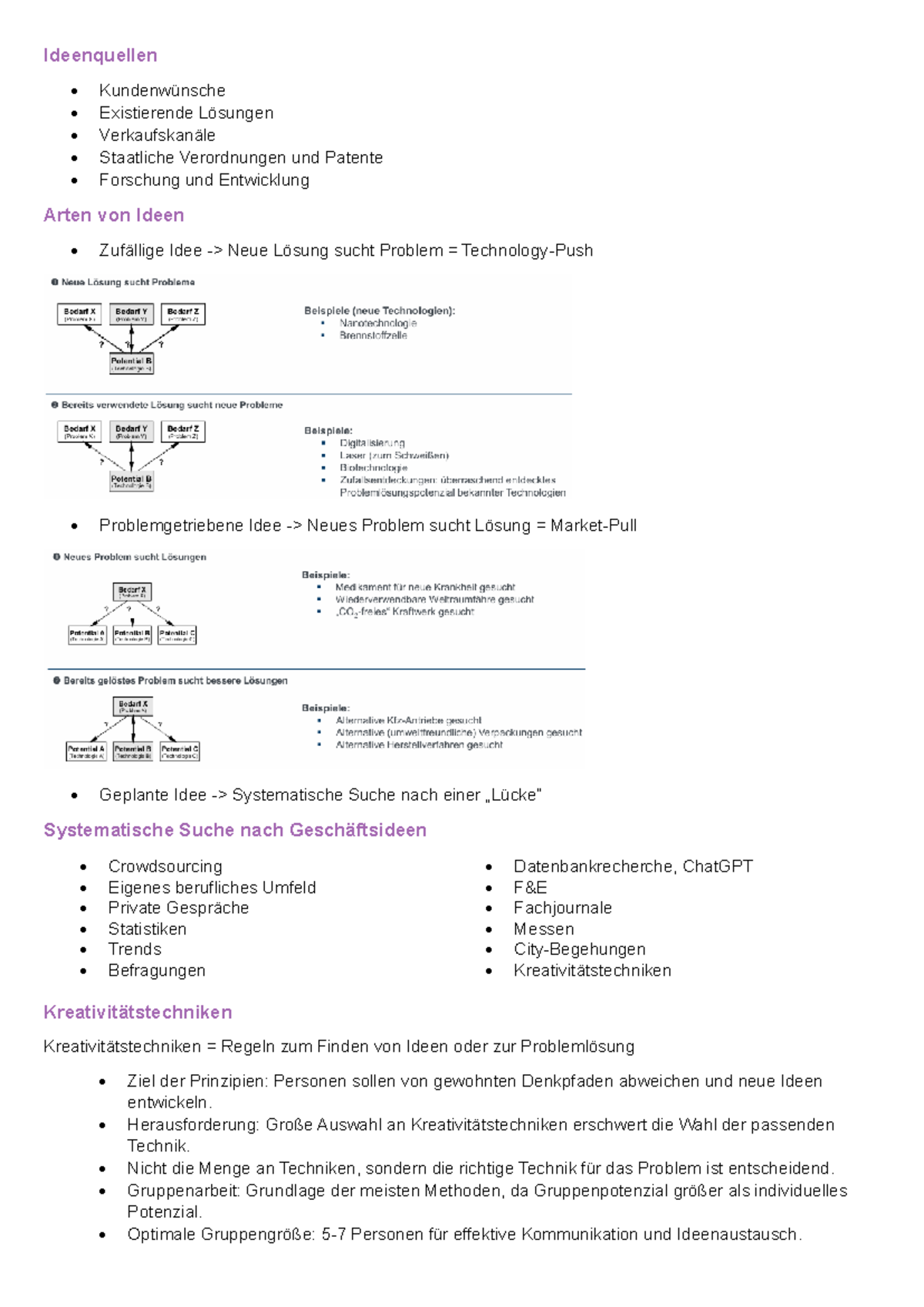 ENI Zusammenfassung Kapitel 2: Ideenfindung und Kreativitätstechniken - Document Preview