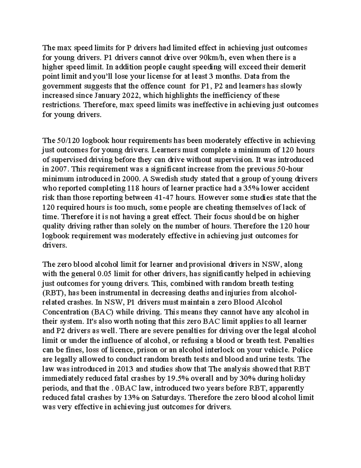 Legal HWK 8:05: Impact of Speed Limits and BAC Laws on Young Drivers ...