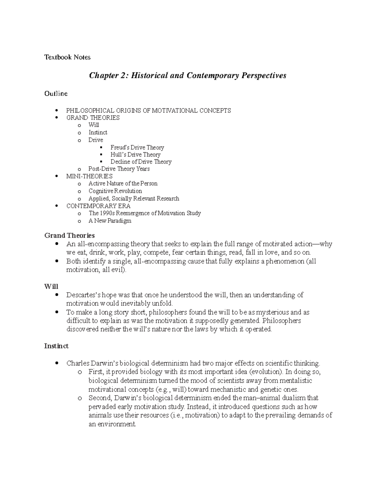 Chapter 2 - Motivation and Emotion: Key Concepts and Theories Notes ...