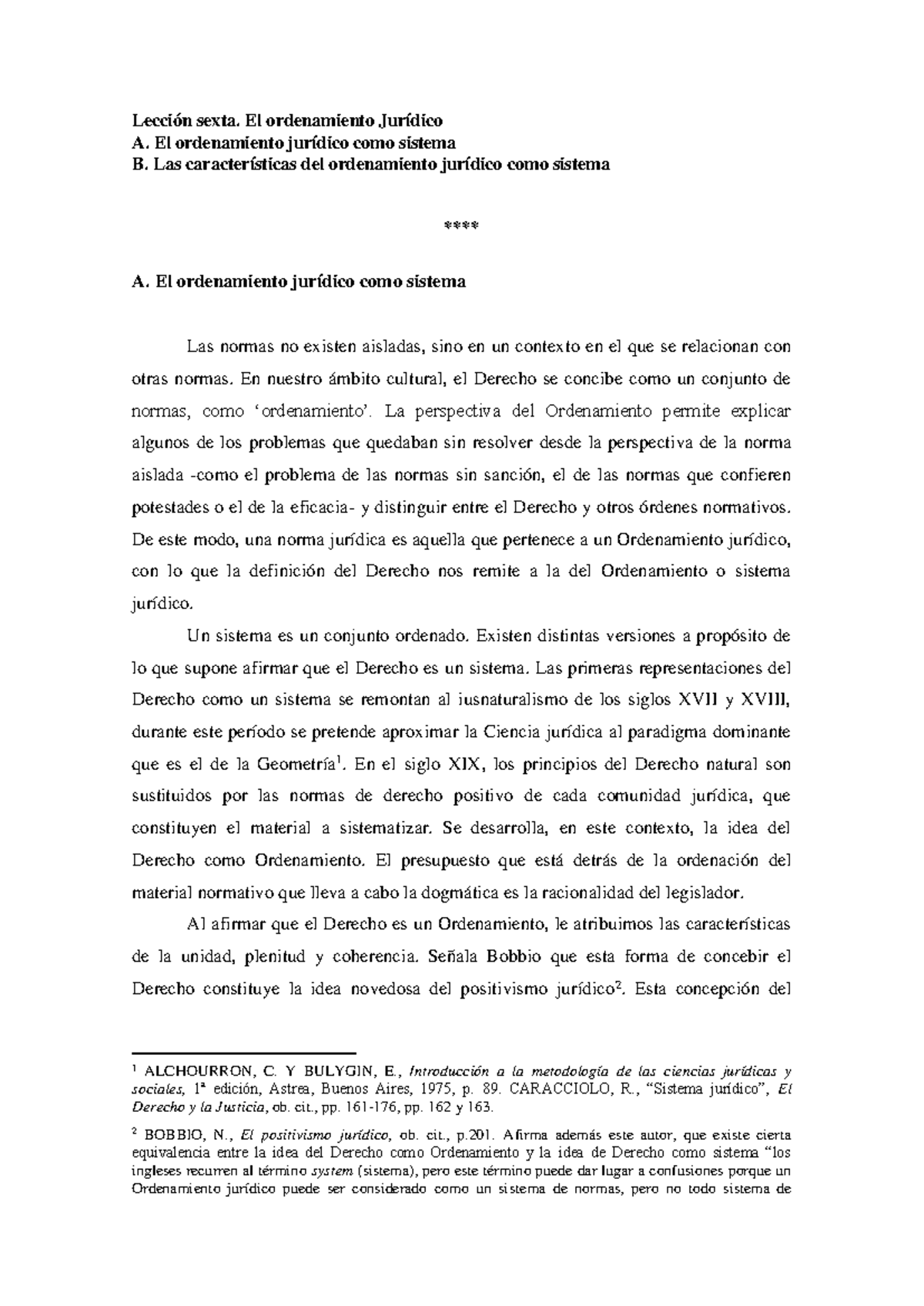 Apuntes de la Lección 6: El Ordenamiento Jurídico - Studocu