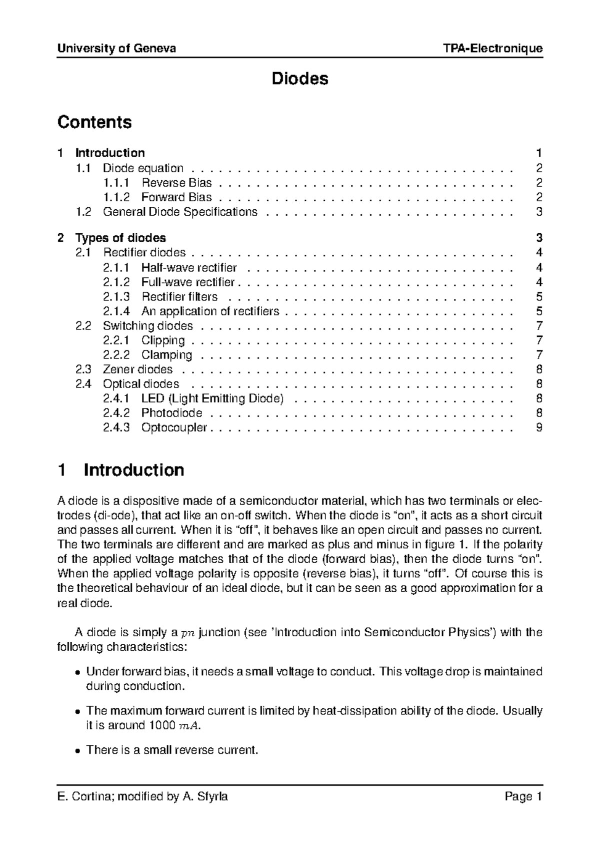02-Diodes - Comprehensive Overview of Diode Types and Functions - Studocu