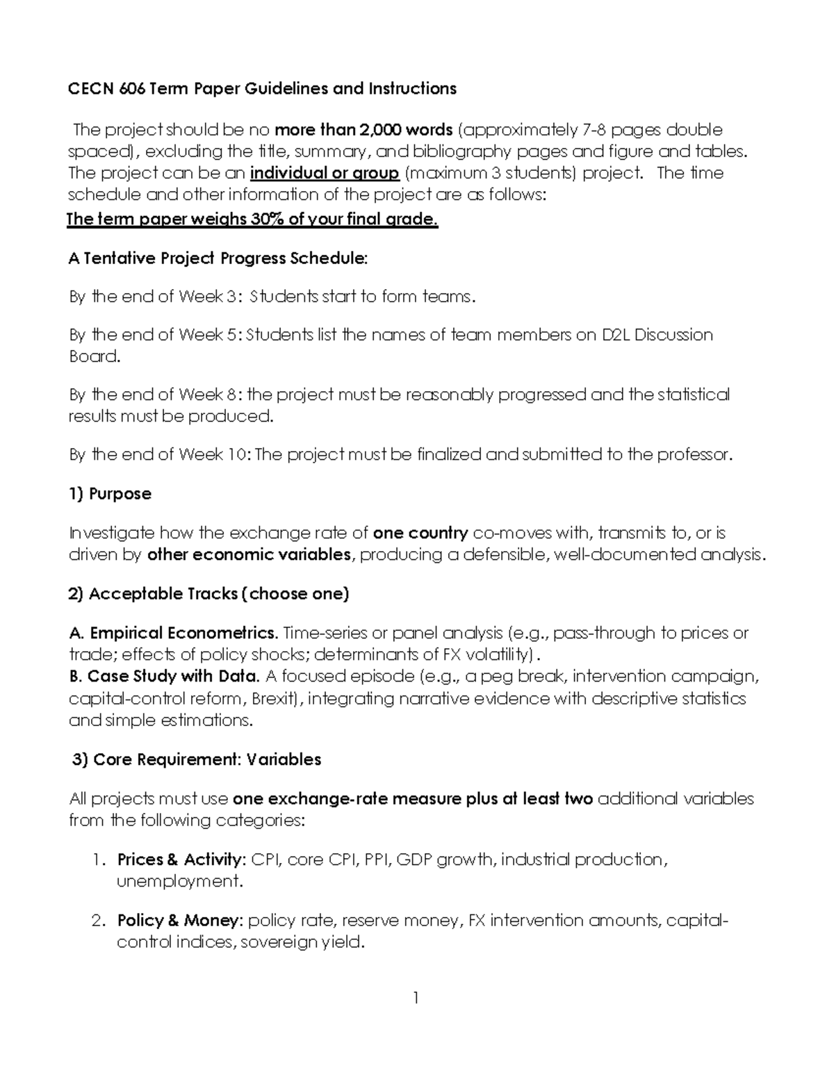 CECN 606 Term Paper Guidelines: Project Instructions & Requirements ...