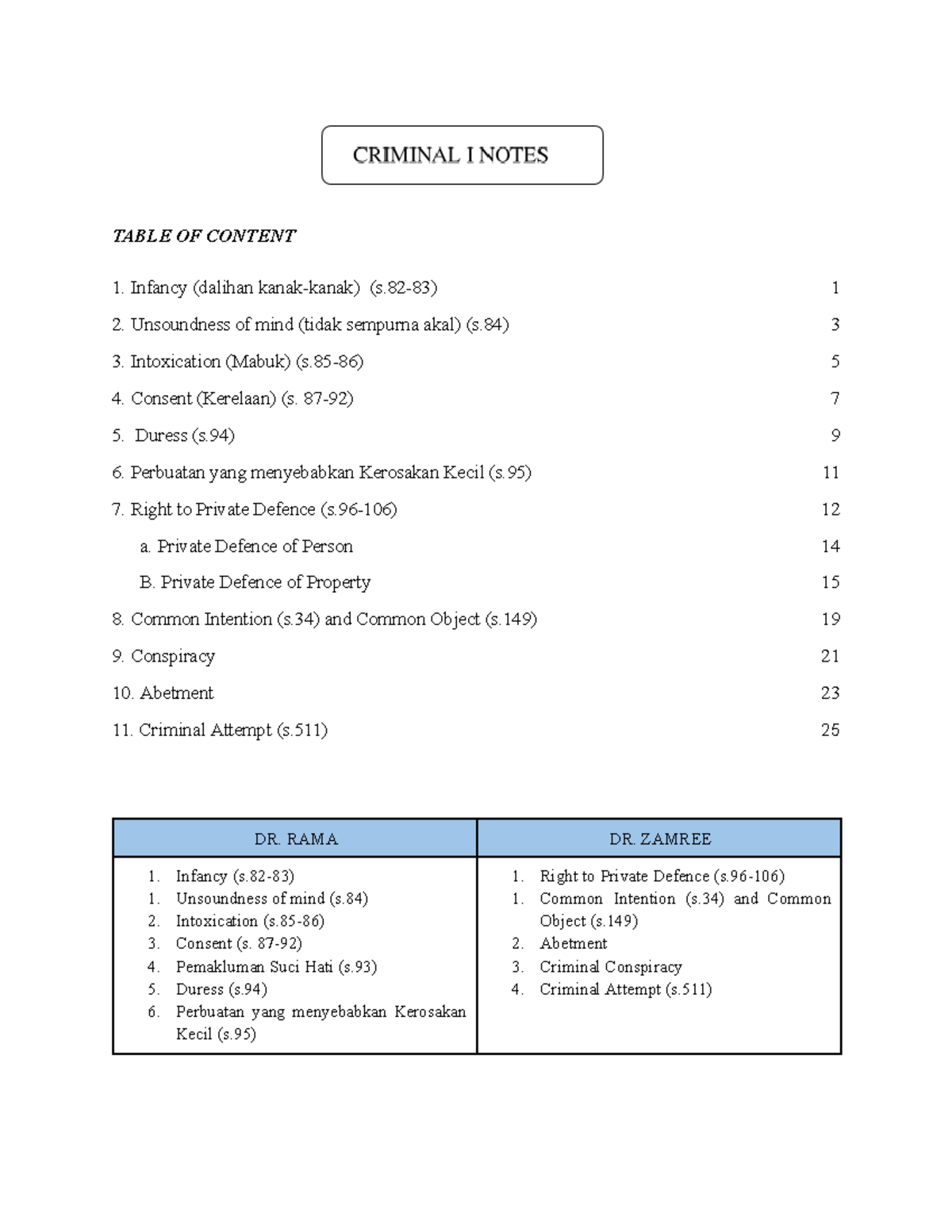 Criminal Law I Lecture Notes: Key Topics & Case Summaries - Studocu