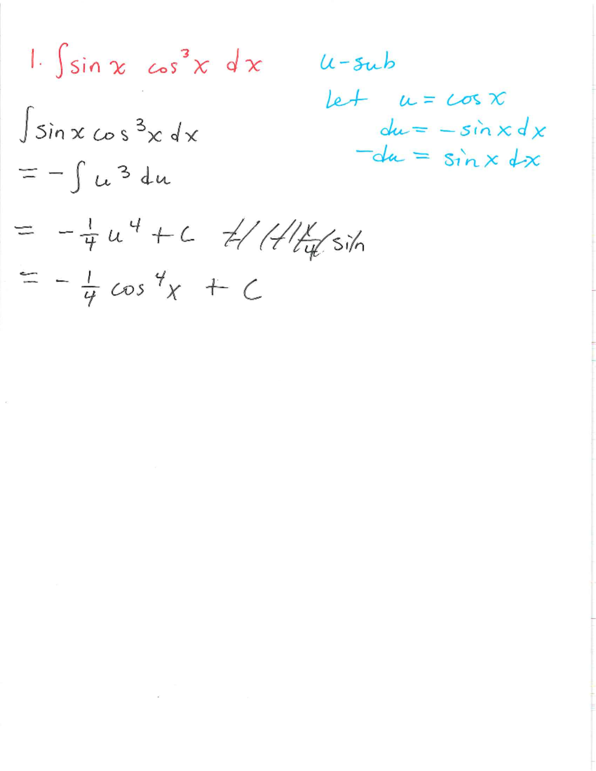 U-Substitution Techniques in Integration - 2018 0221152735428 - Studocu
