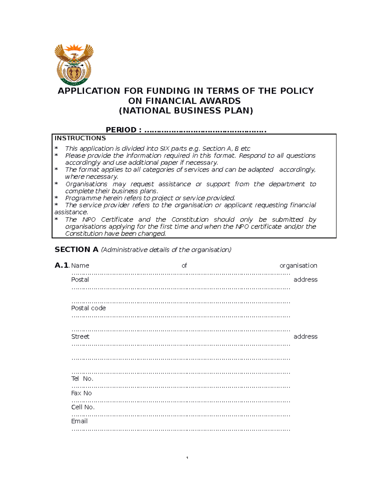 DSD Proposal Template for Funding Application Guidelines - Studocu