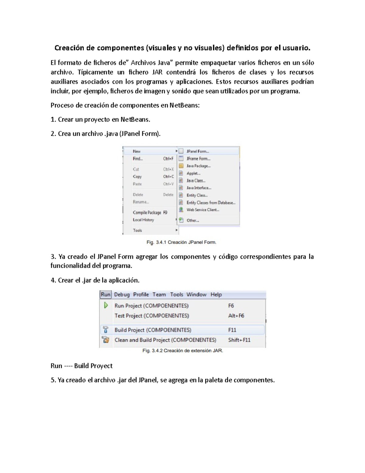Creación y Uso de Componentes en Java: Guía Práctica en NetBeans - Studocu