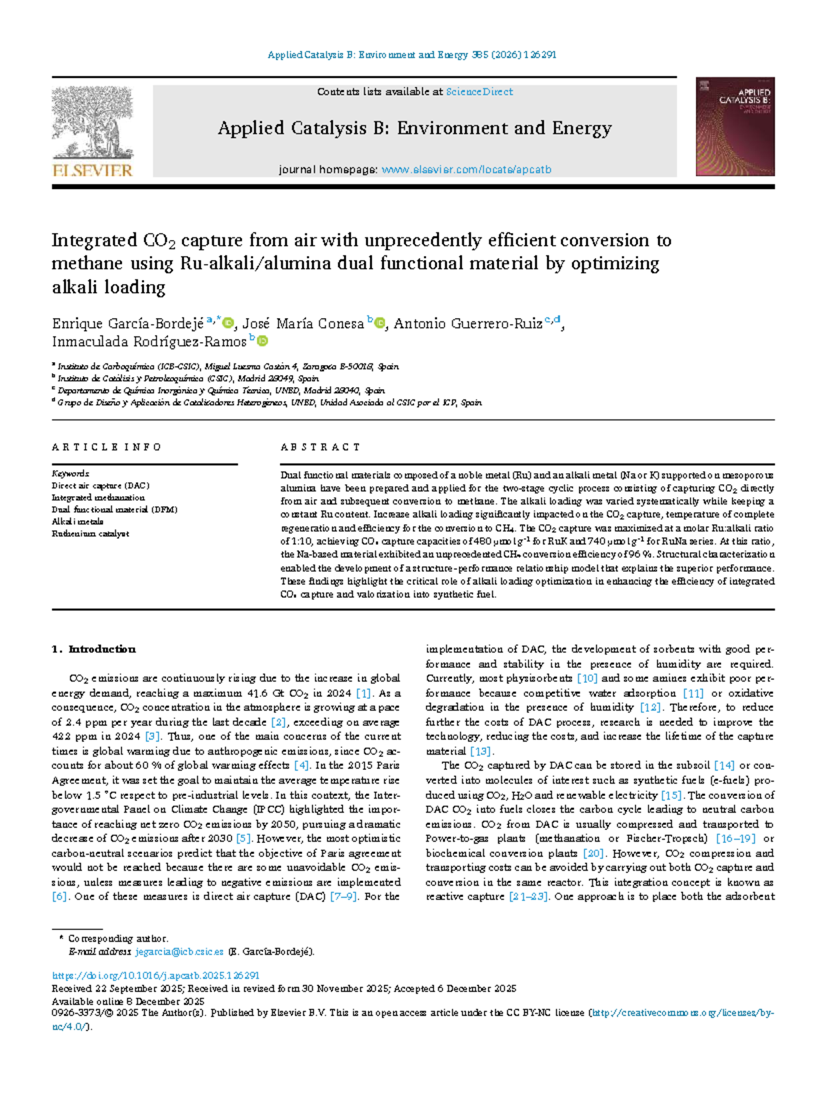 Integrated CO2 Capture and Methanation Using Dual Functional Materials ...