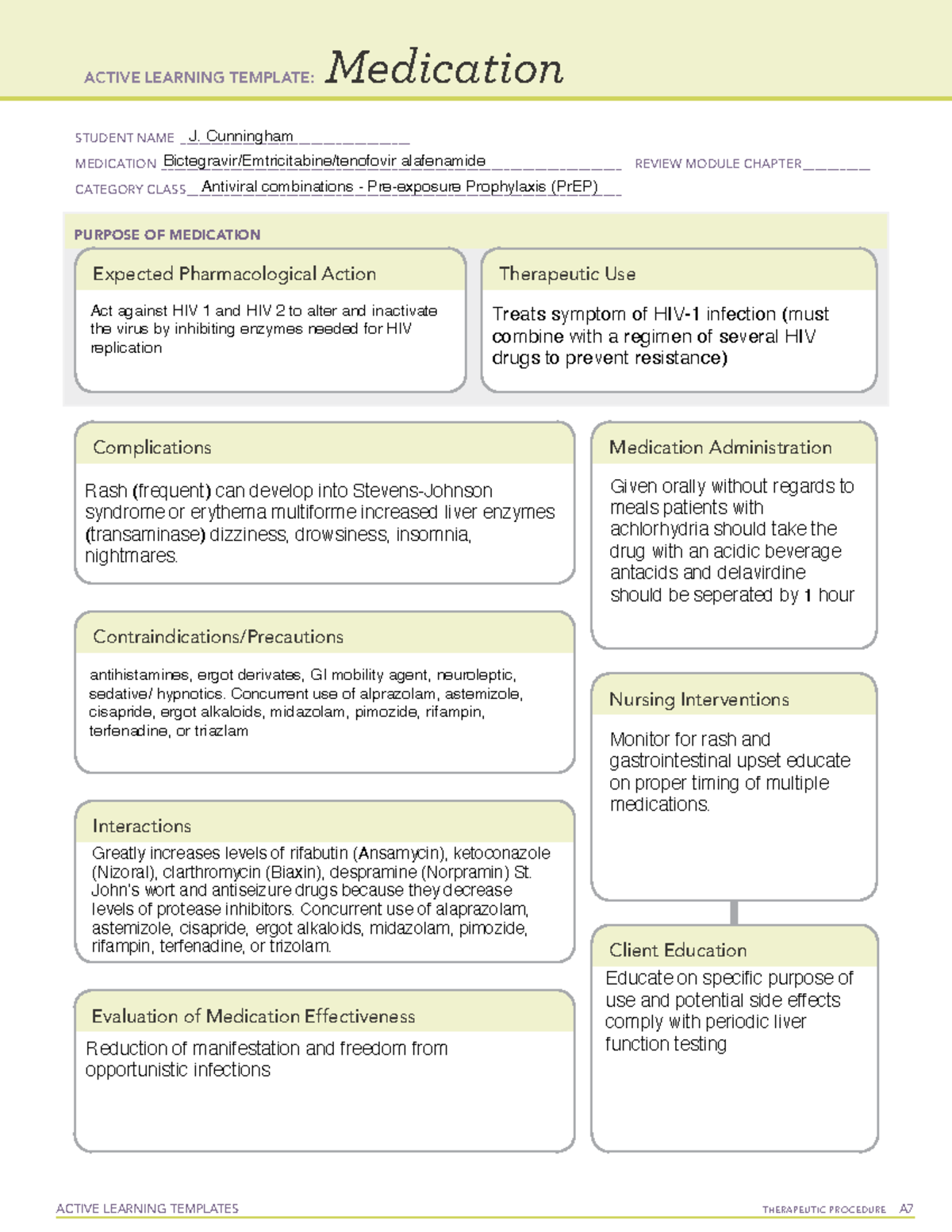 Active Learning Template: Medication PR EP - Therapeutic Procedures ...