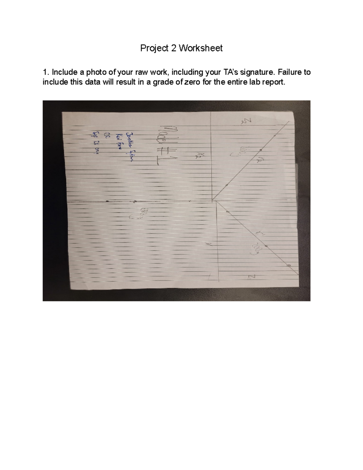 Physics Lab 2 - Project 2 Worksheet and Analysis Guide - Studocu