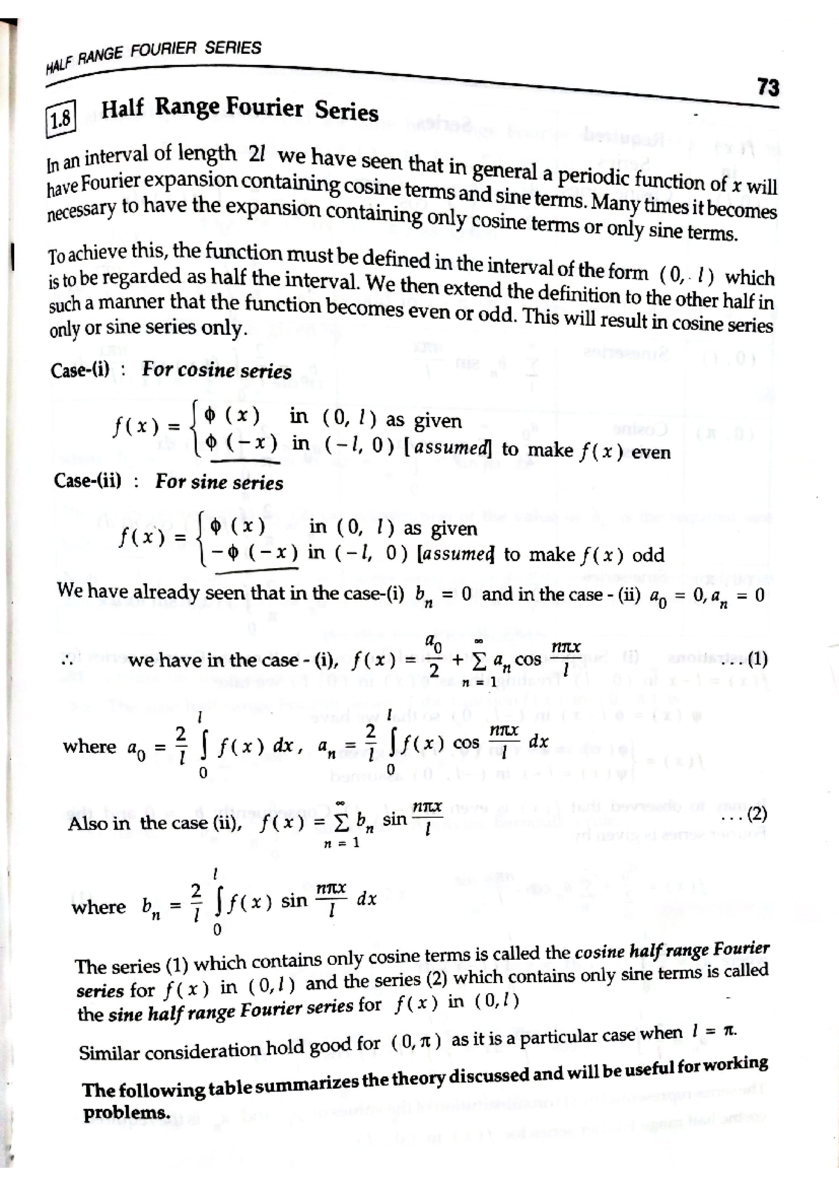 Half range Fourier series - electronics and communication - Studocu