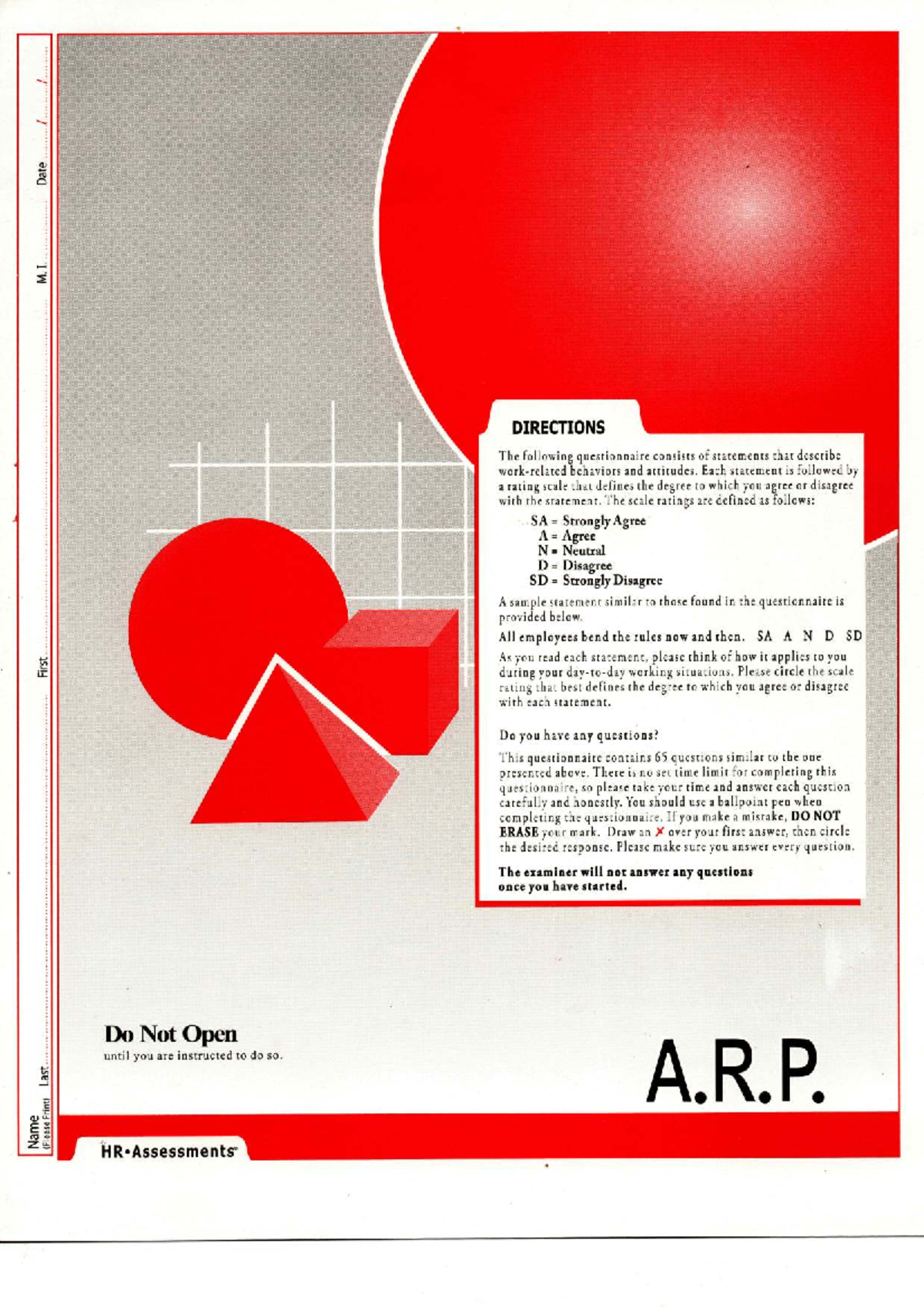 Applicant Risk Profiler Questionnaire - M.I. Assessment Tool - Studocu