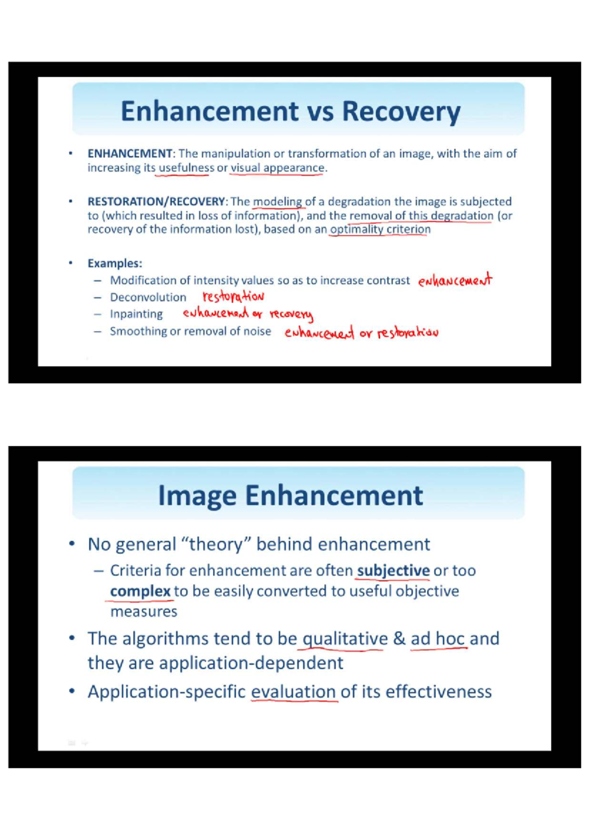 Image Enhancement Techniques: A Study on Recovery and Transformation ...