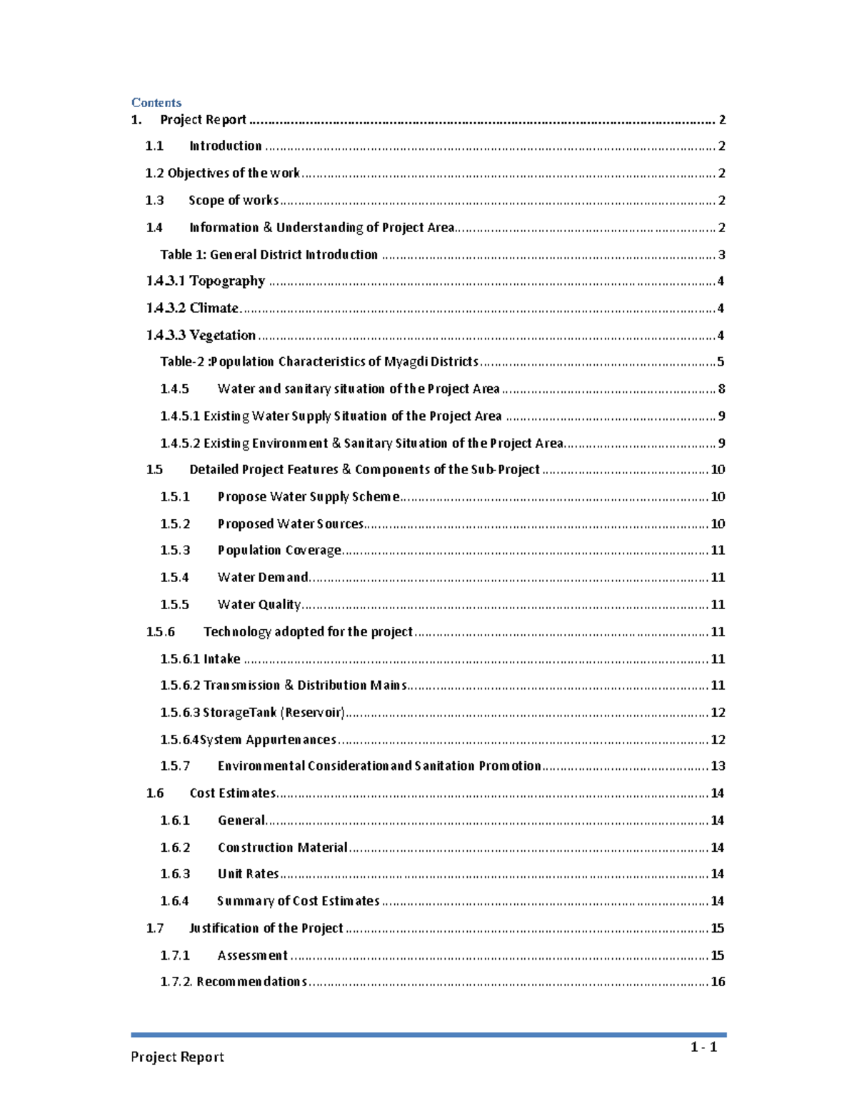 Final Report on Water Supply Project in Myagdi District (WSP 101) - Studocu