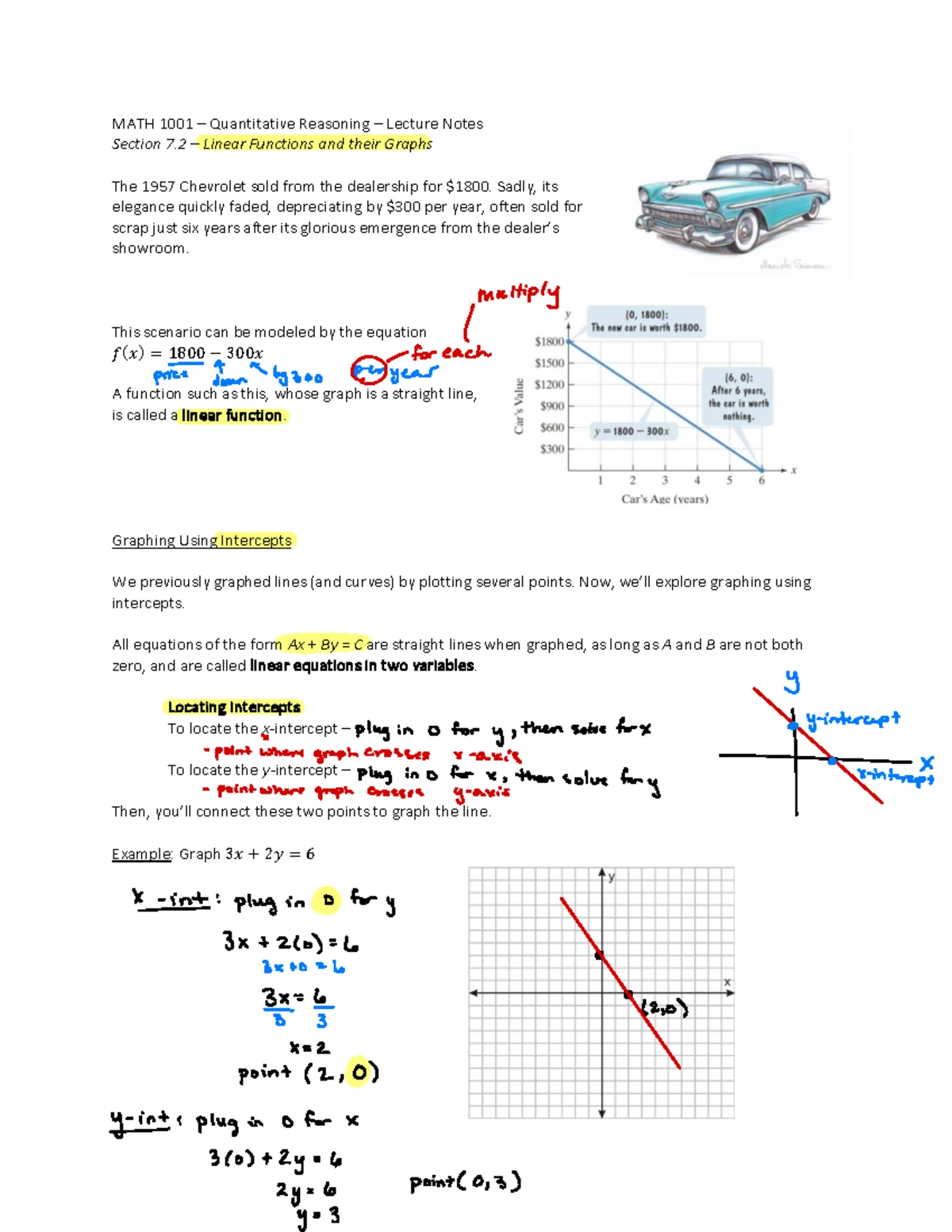 MATH 1001 – Final Exam Lecture Notes: The Fundamental Counting ...