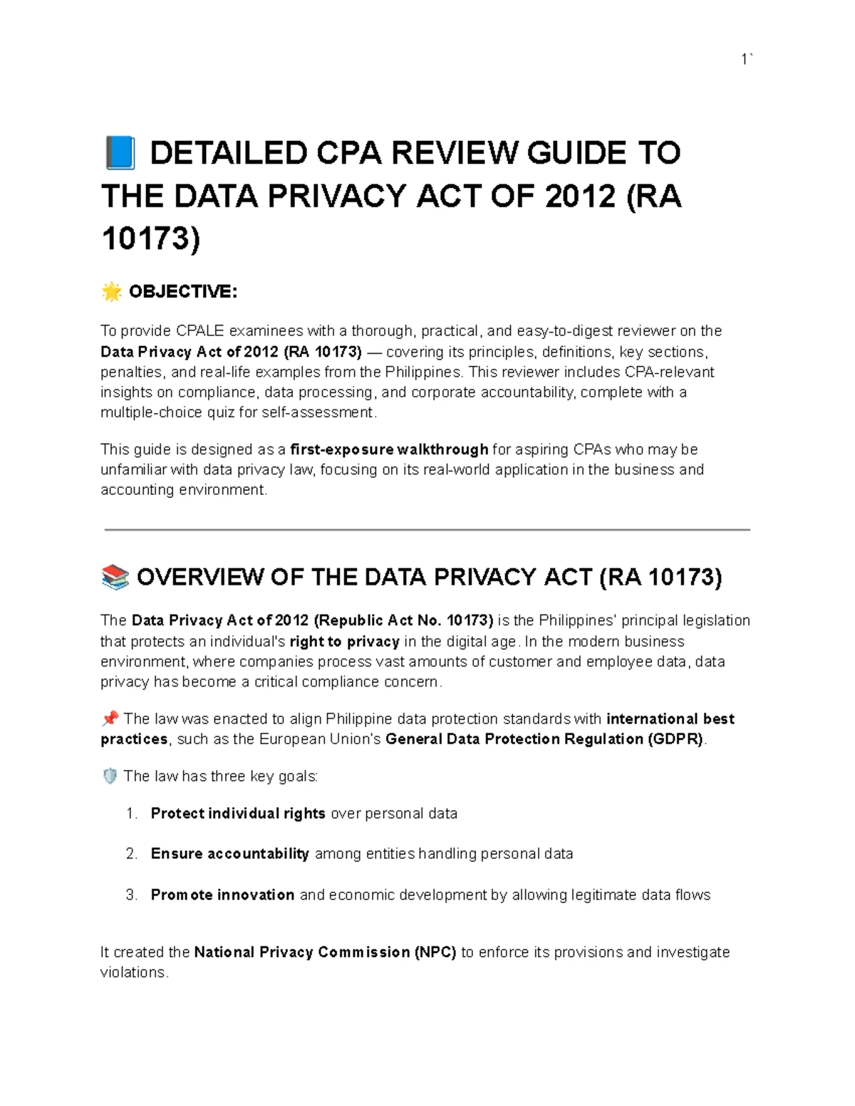 Comprehensive CPA Review Guide on the Insurance Code of the Philippines ...